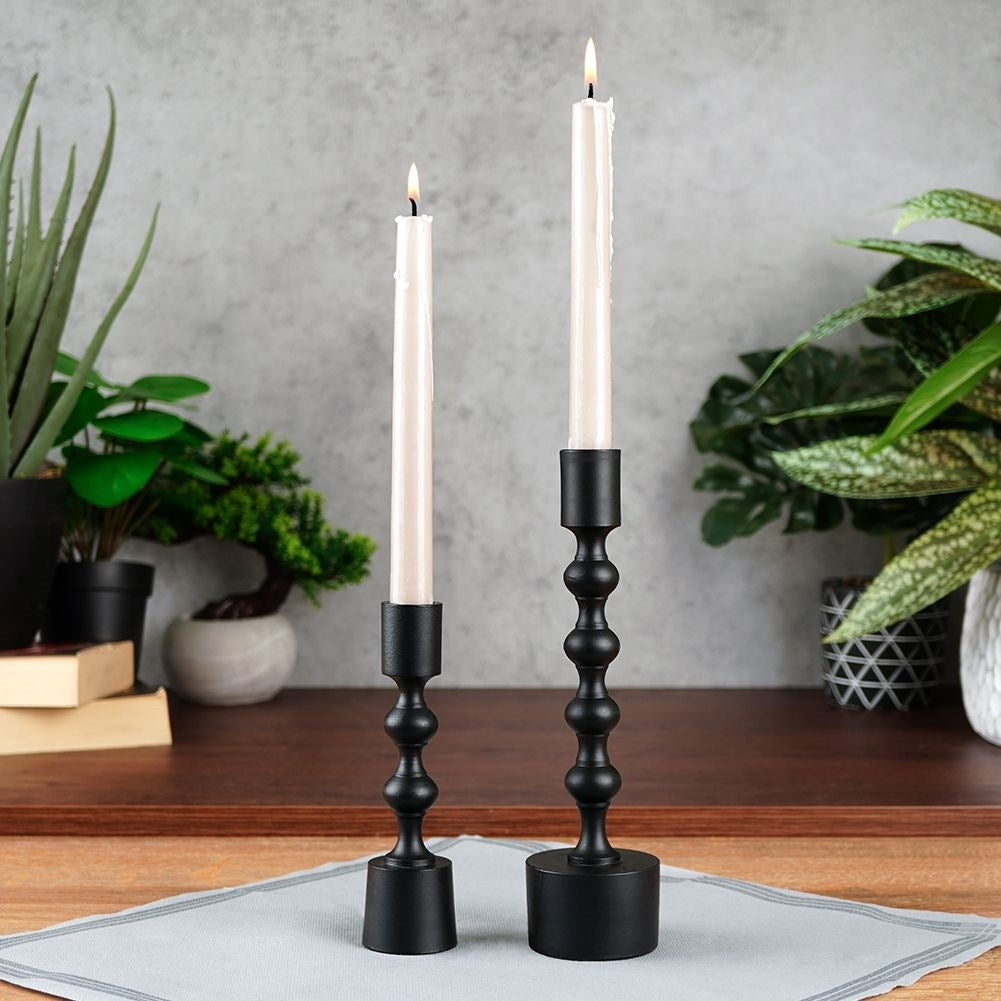 Classic Black Candle Holder in Aluminum for Candles