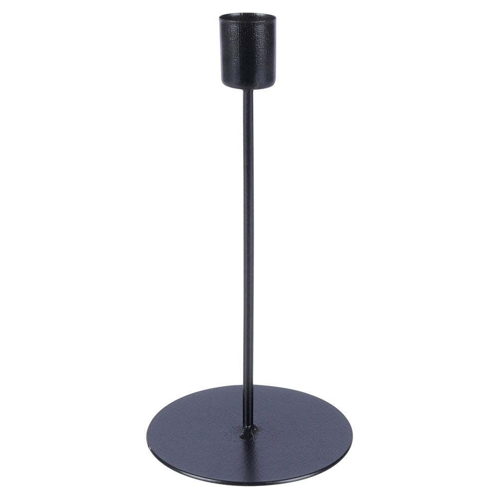 Classic Black Metal Candlestick for Long Light