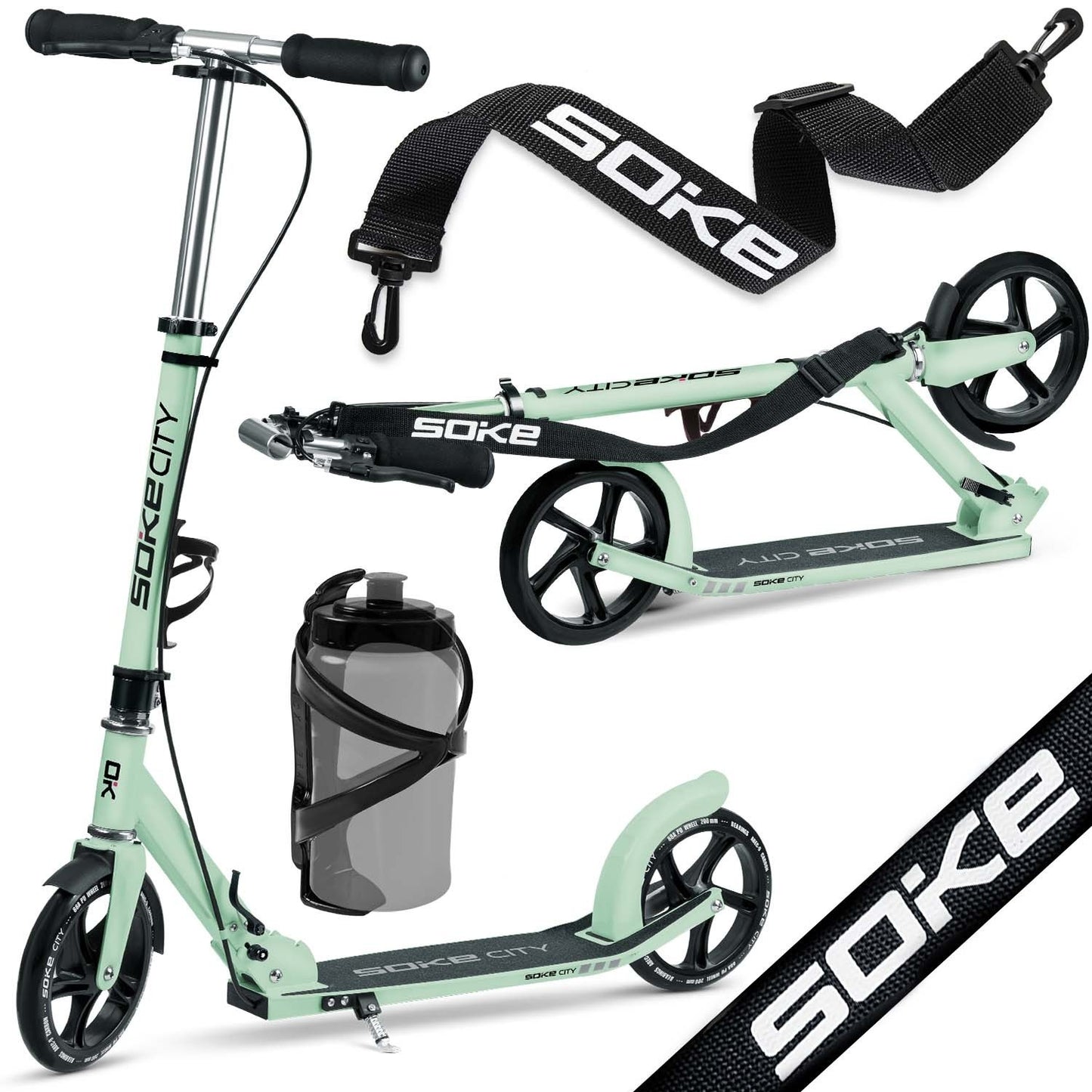 City Scooter with Adjustable Height and Folding Design