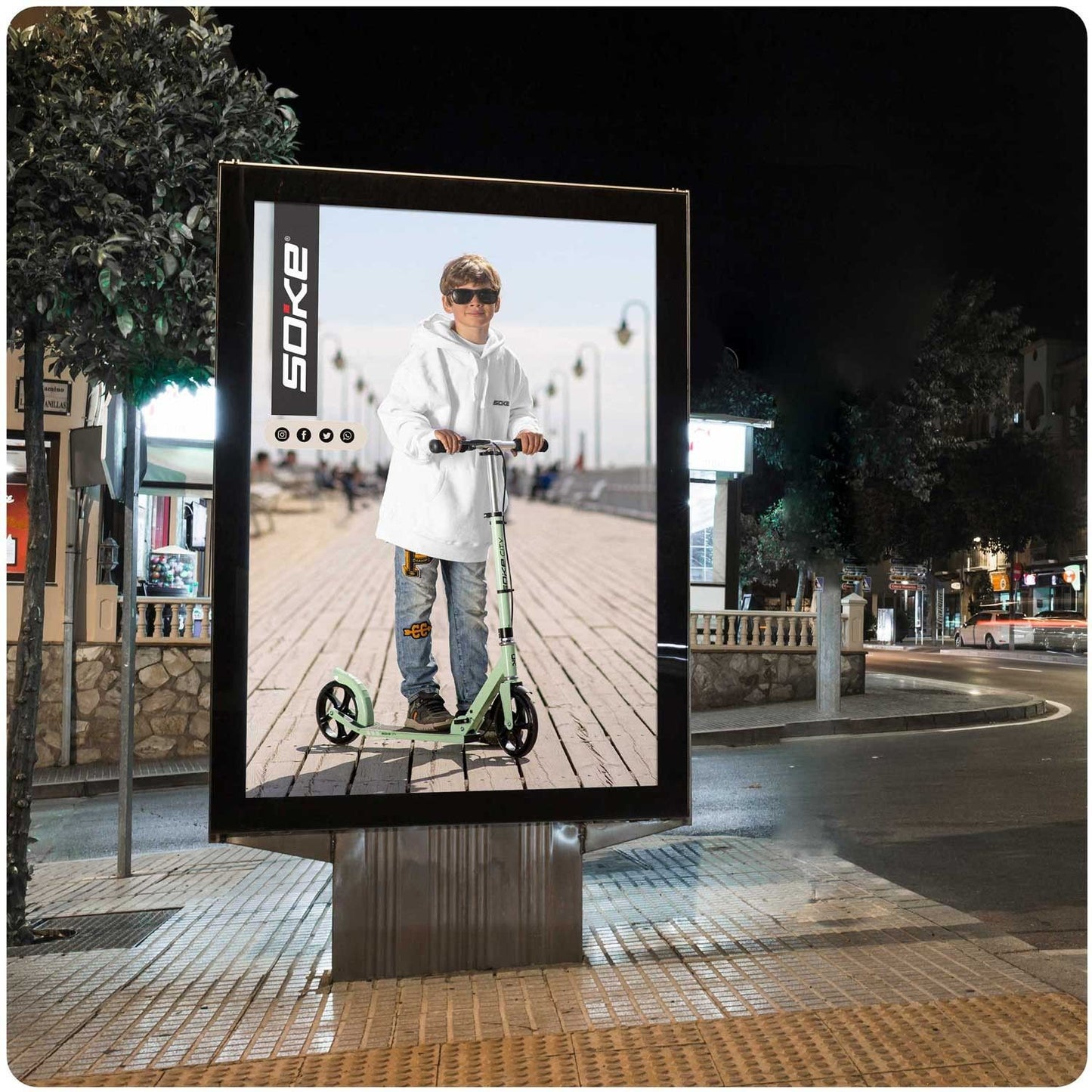 City Scooter with Adjustable Height and Folding Design