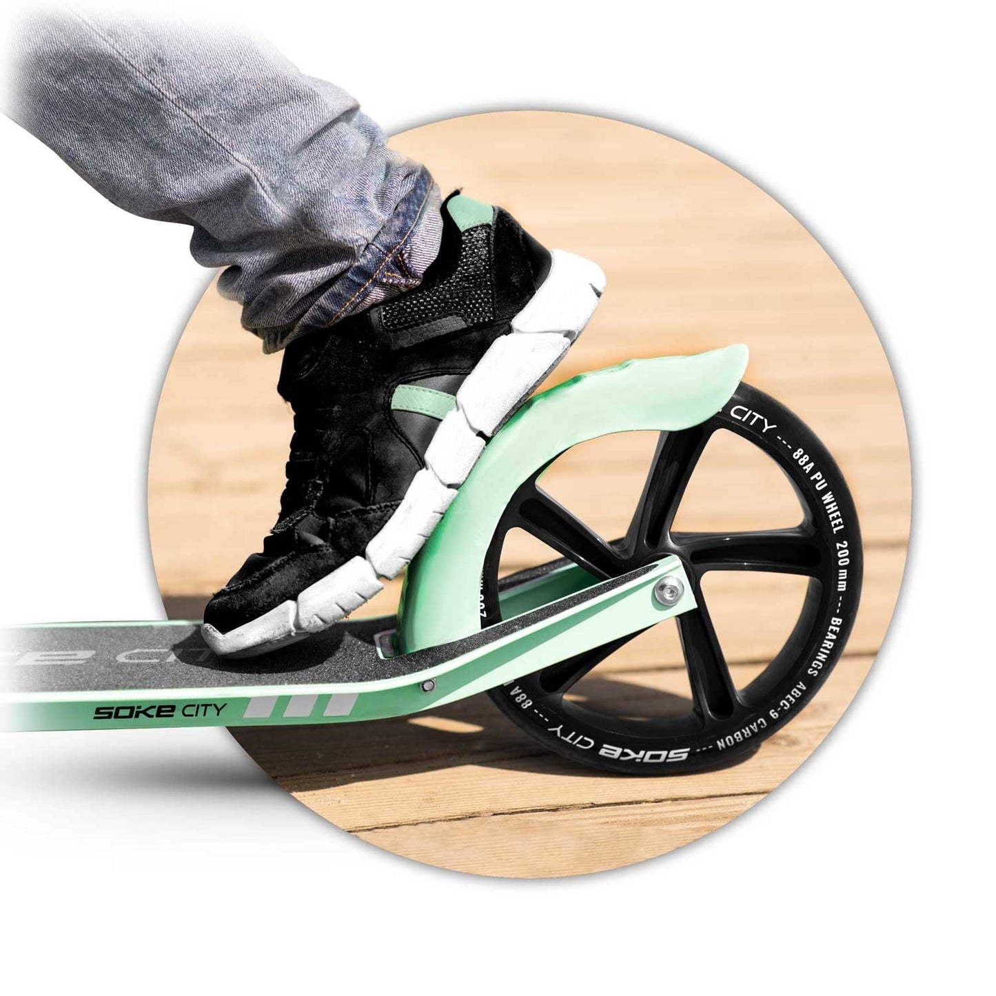 City Scooter with Adjustable Height and Folding Design
