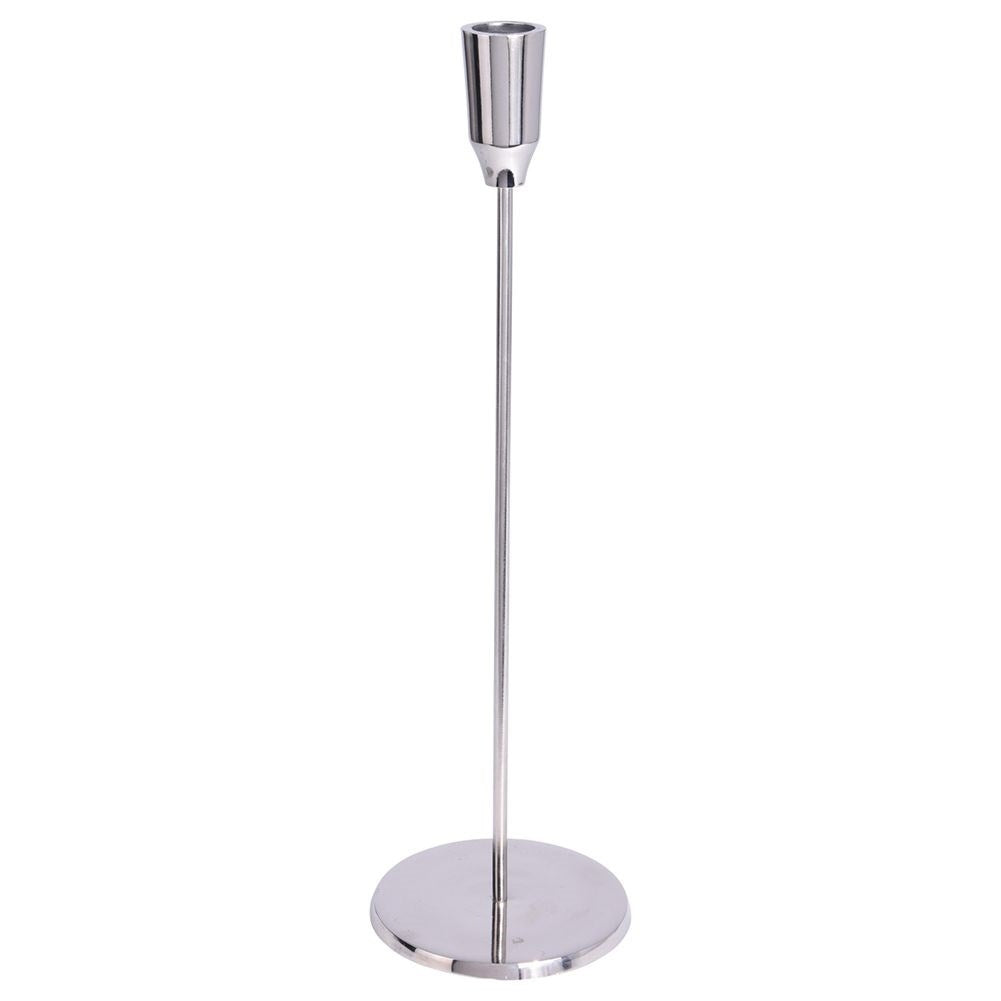 Classic Silver Candlestick for Long Candles