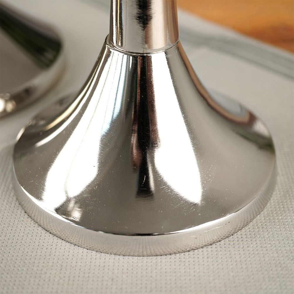 Classic Silver Colored Candle Holder for Long Candles