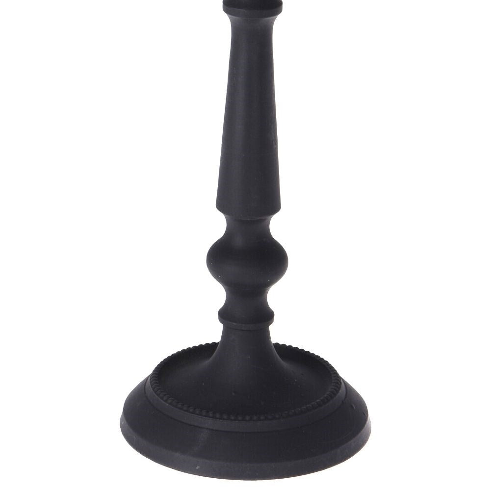 Classic black candlestick in aluminum for long candles