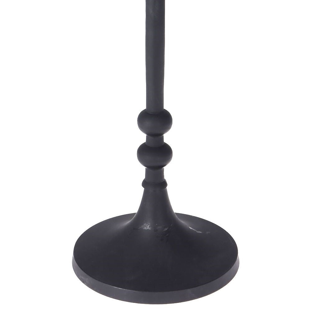 Classic black candlestick in aluminum for long candles