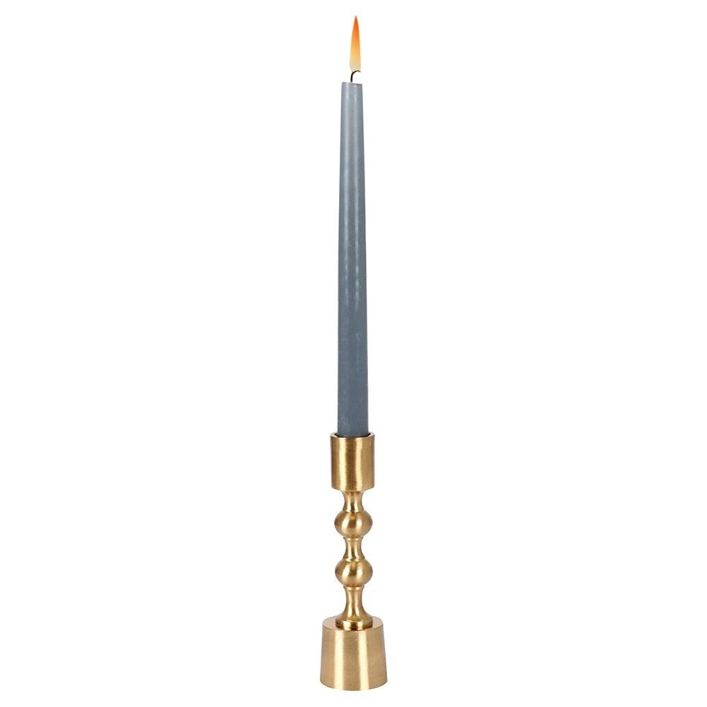 Classic candle holder in gold aluminum for long candles