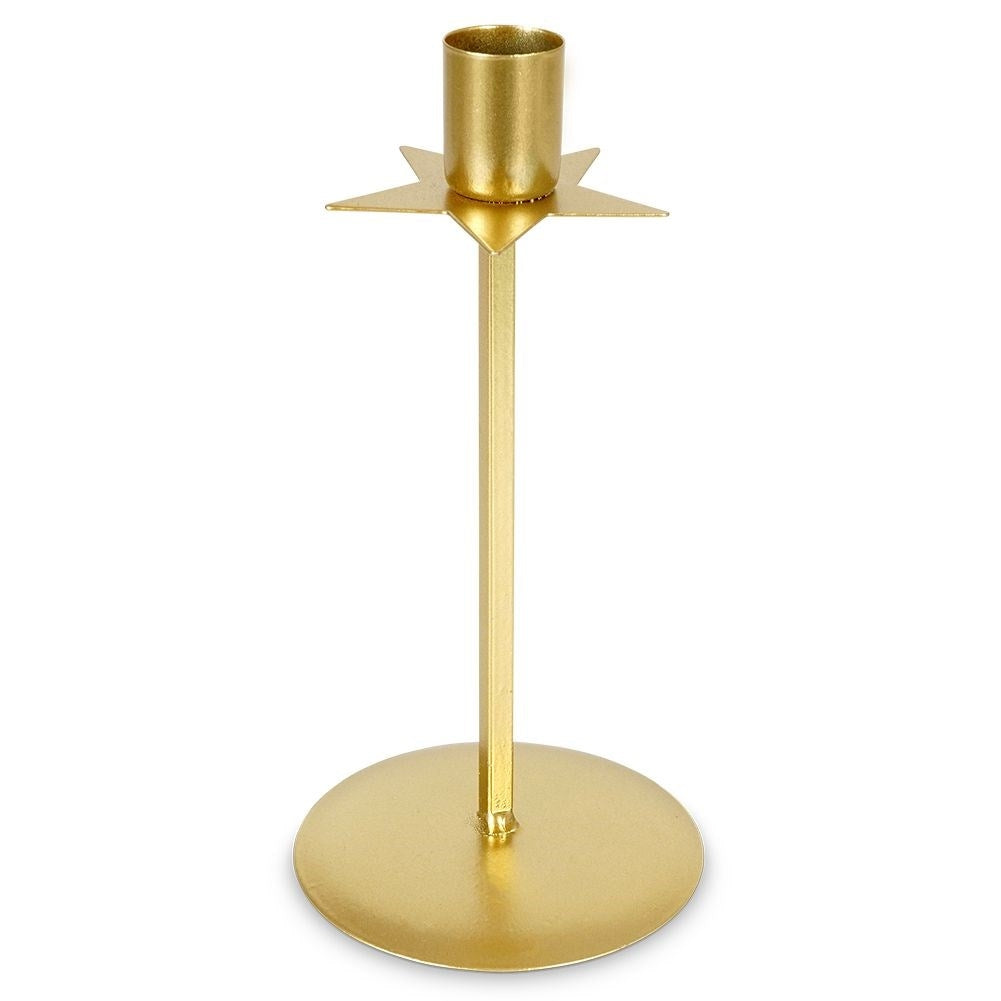 Classic candlestick in gold with decorative star