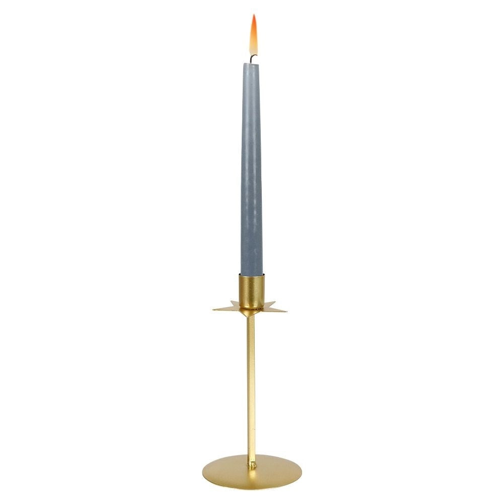 Classic candlestick in gold with decorative star