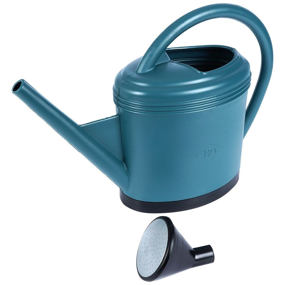Classic dark green watering can 12L with strainer