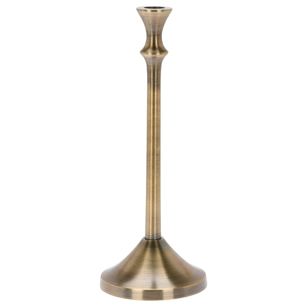 Classic golden candlestick in aluminum for long candles
