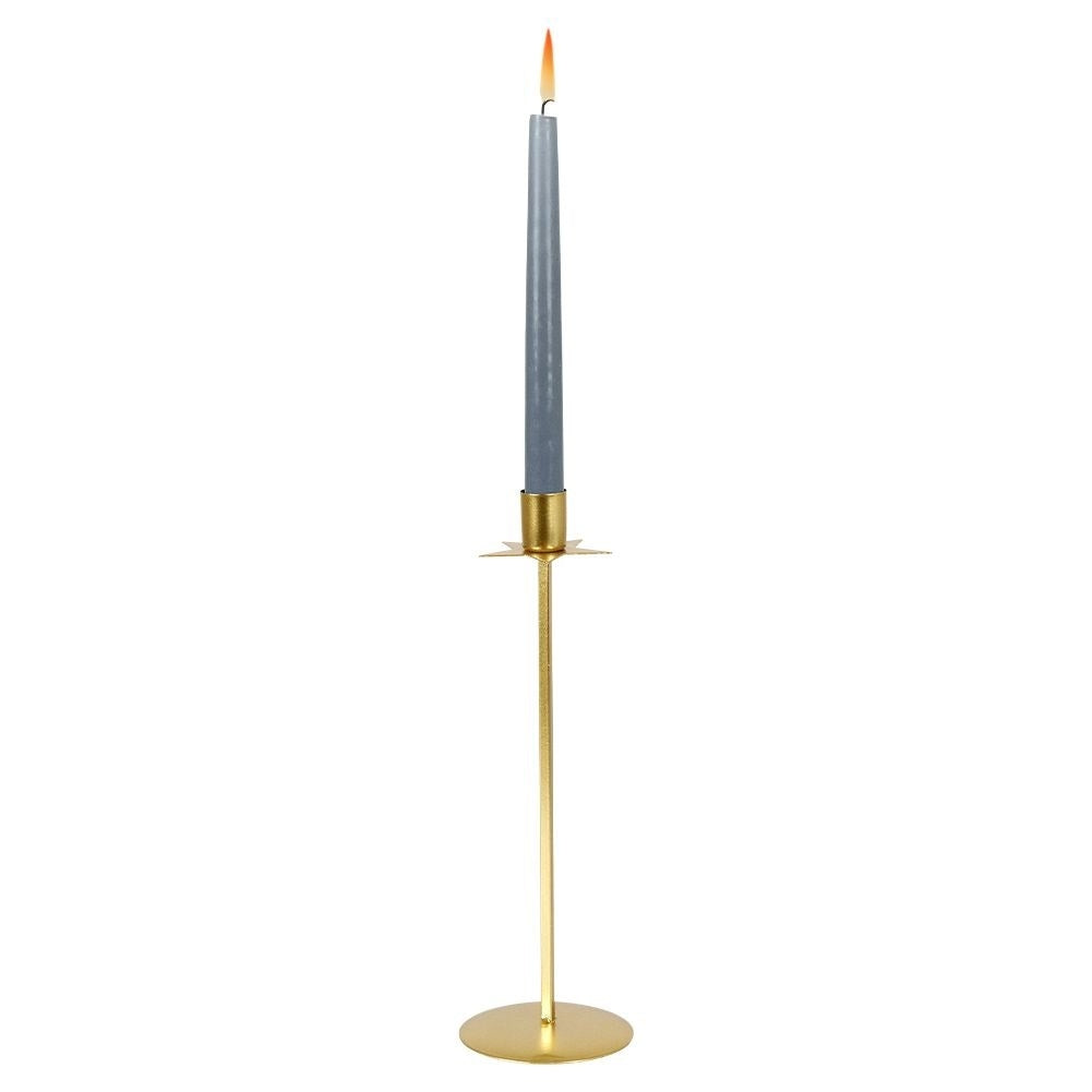 Classic golden candlestick with decorative star