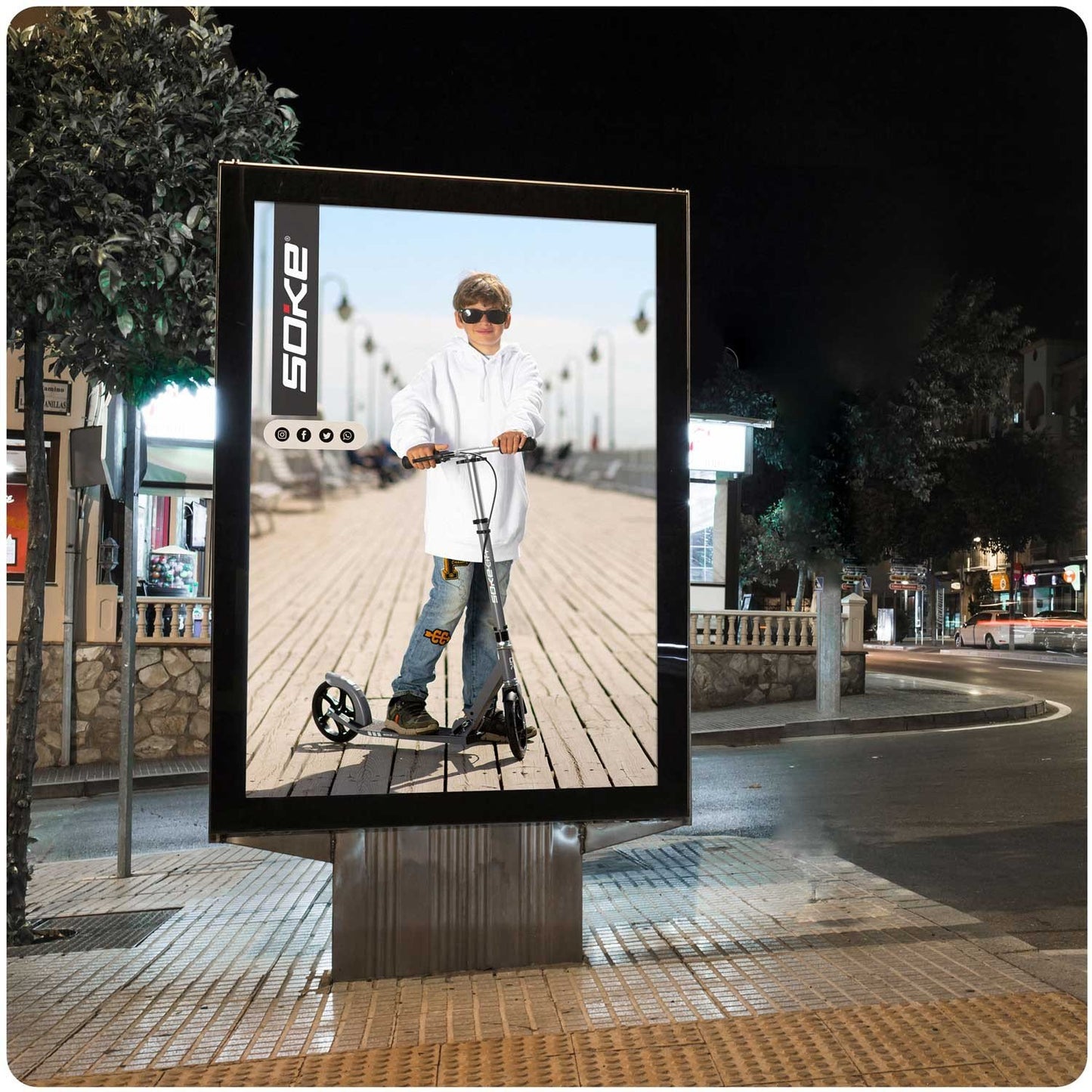 City Scooter with Adjustable Height and Folding Design