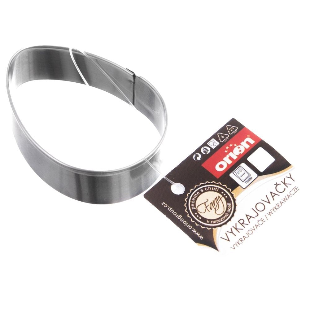 Classic stainless steel egg-shaped cake tin for Easter cakes