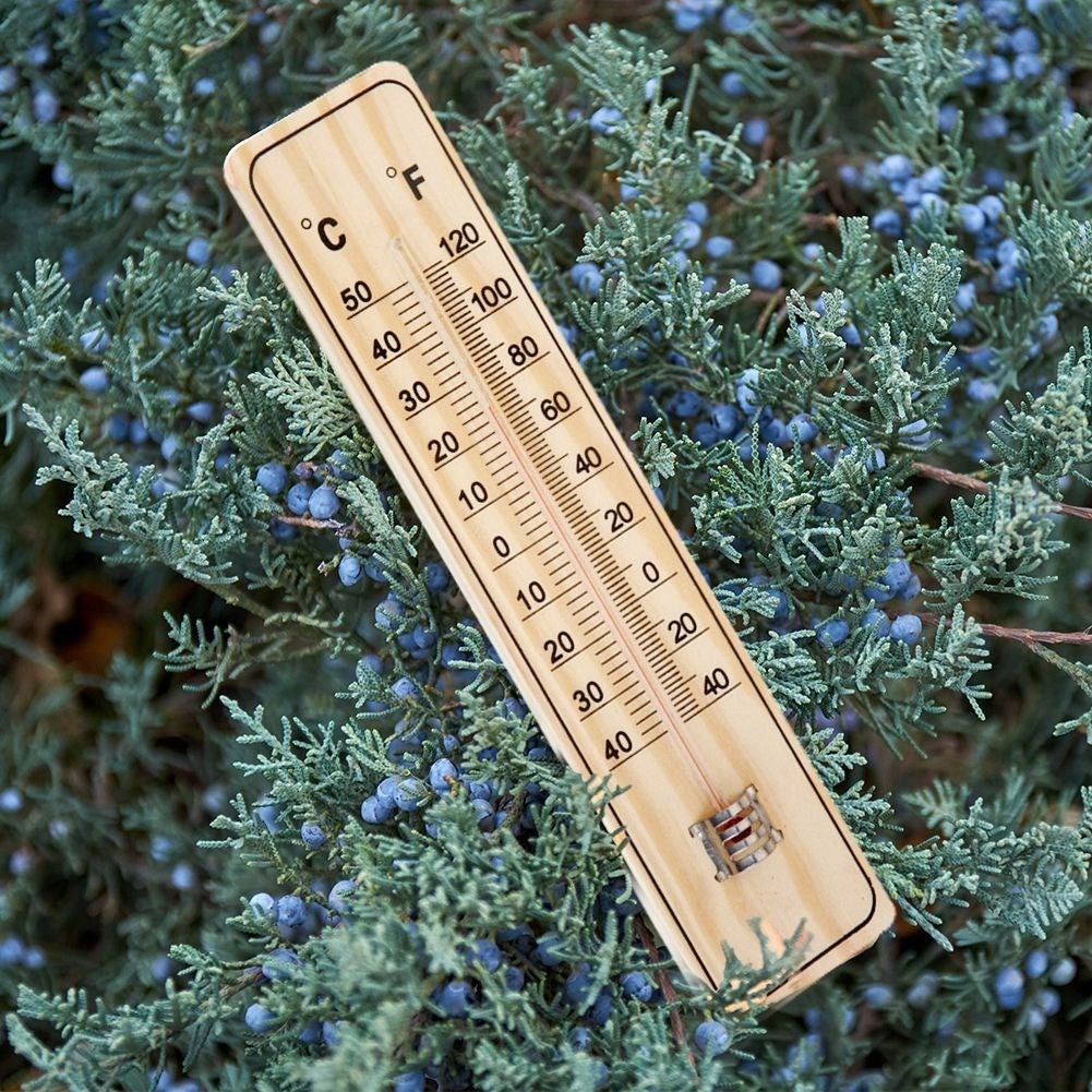 Classic thermometer for indoors and outdoors in MDF board