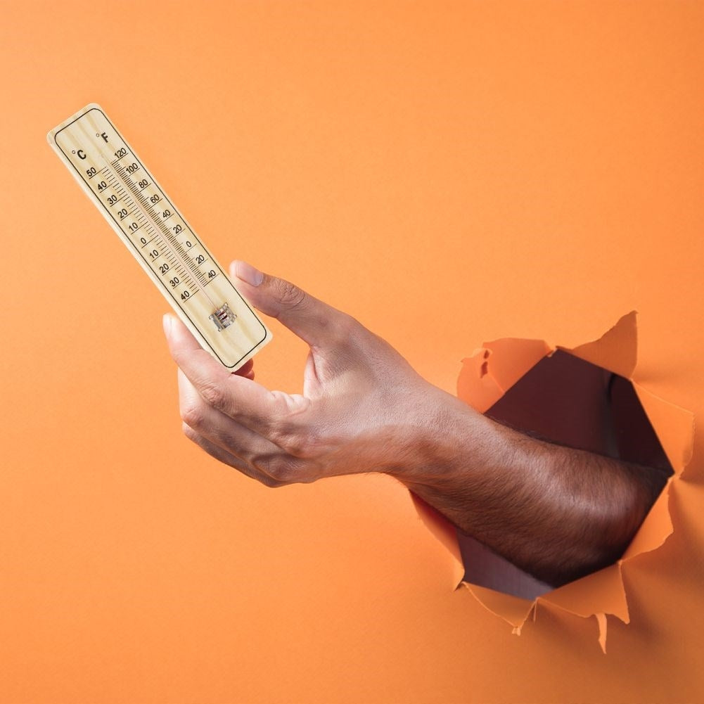 Classic thermometer for indoors and outdoors in MDF board