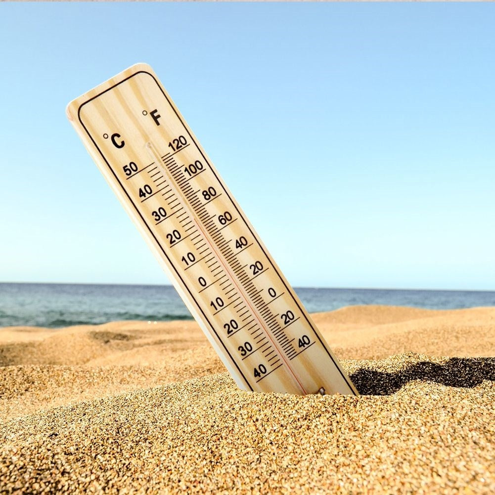 Classic thermometer for indoors and outdoors in MDF board