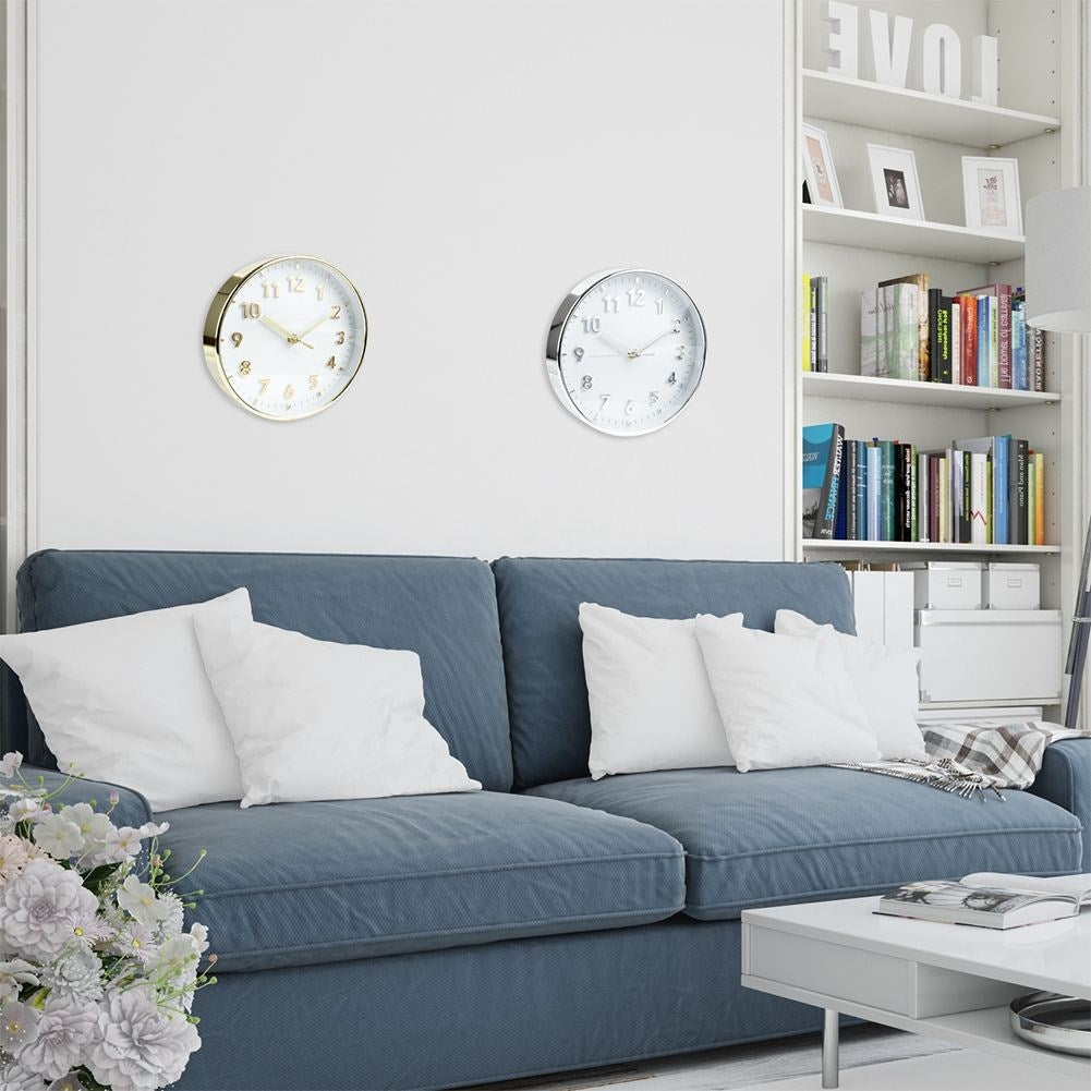 Classic wall clock 20 cm with clear gold numbers