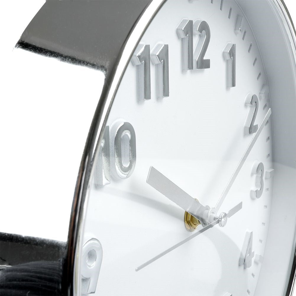 Classic wall clock 20 cm with clear silver numbers