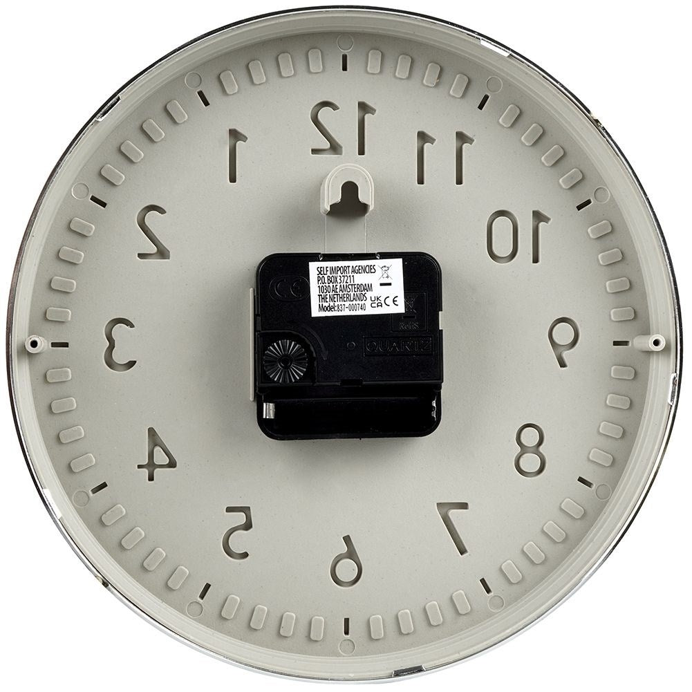 Classic wall clock 20 cm with clear silver numbers
