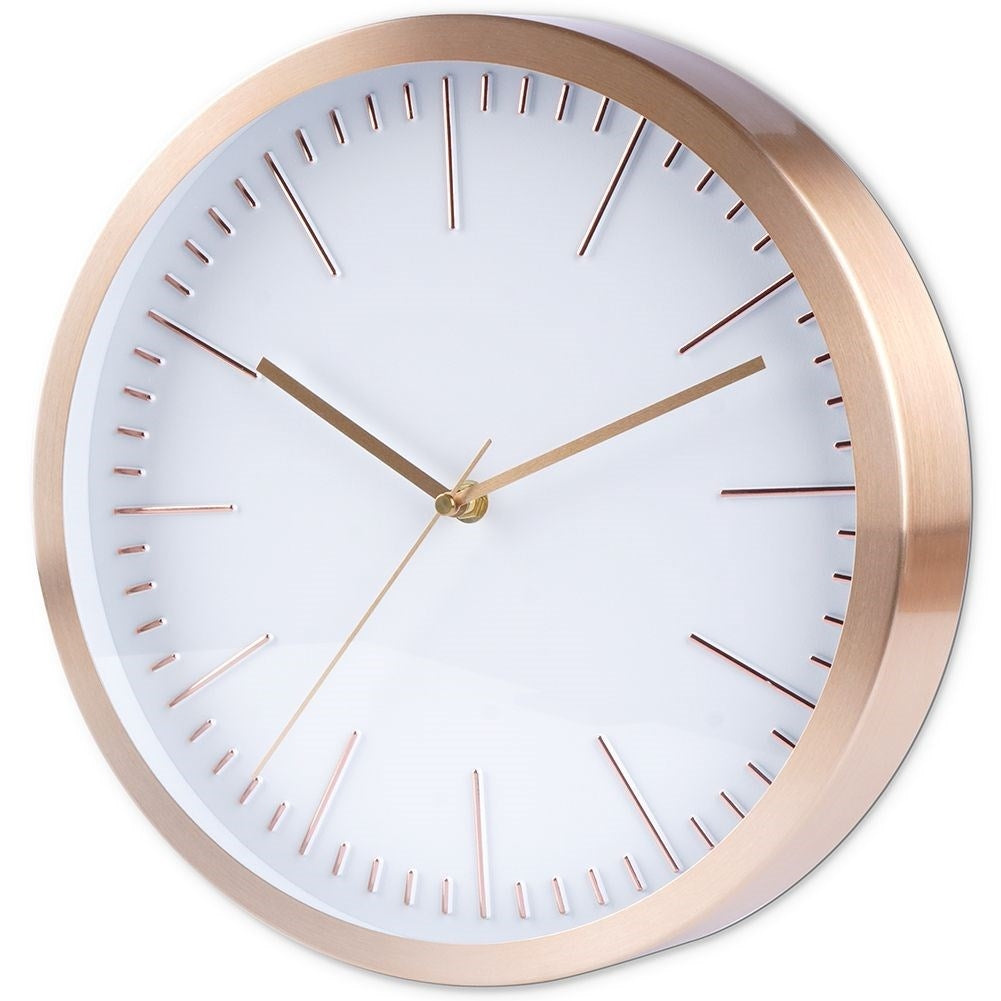 Classic wall clock 30 cm with white dial and gold frame