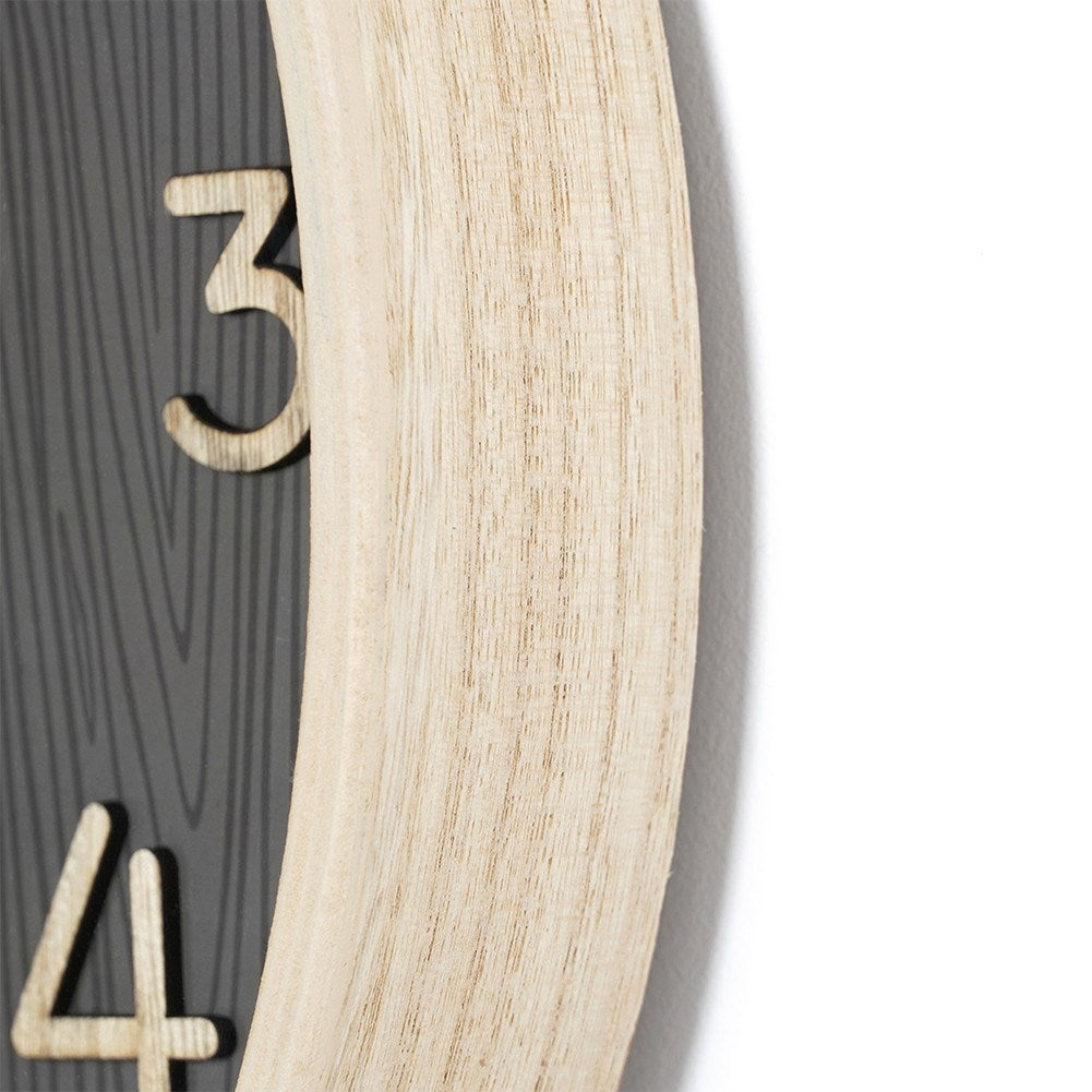 Classic wall clock 38 cm with wooden design