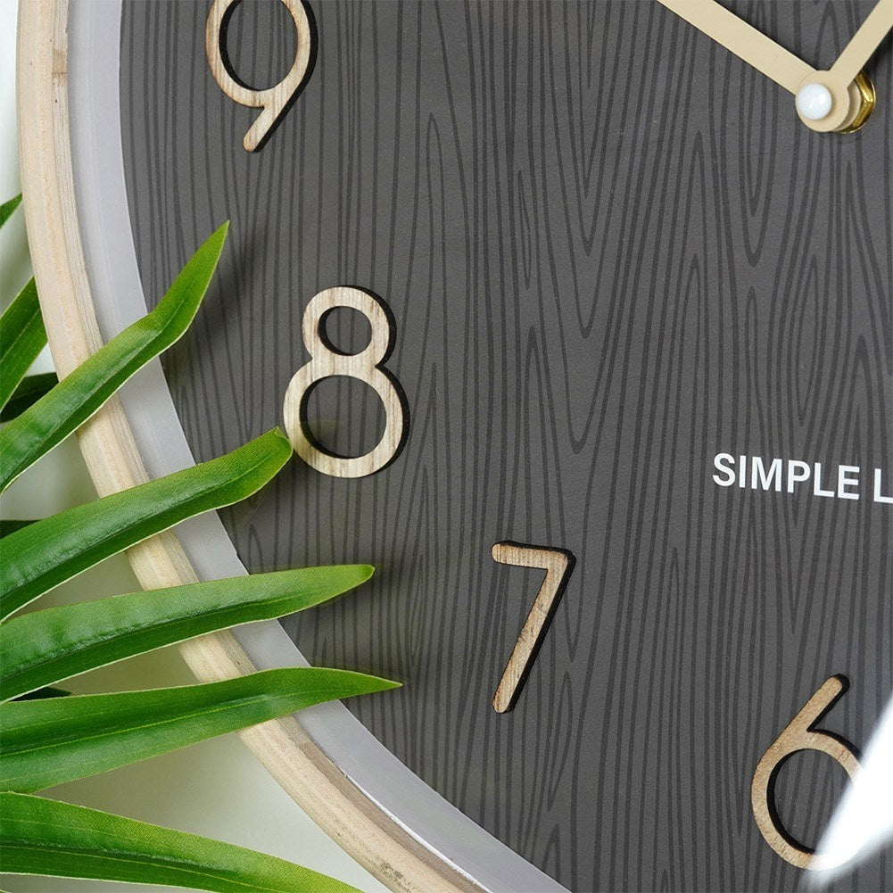 Classic wall clock 38 cm with wooden design
