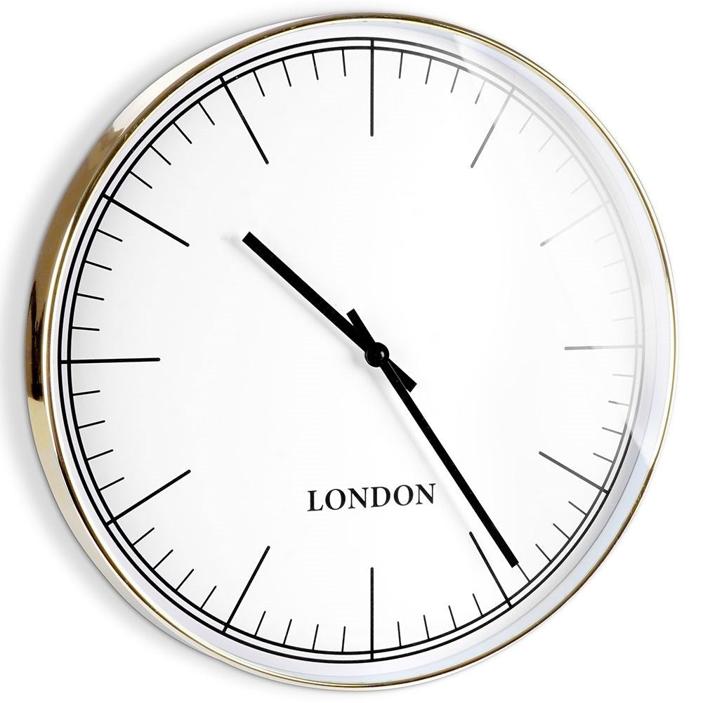 Classic wall clock 50 cm with white dial and black hands