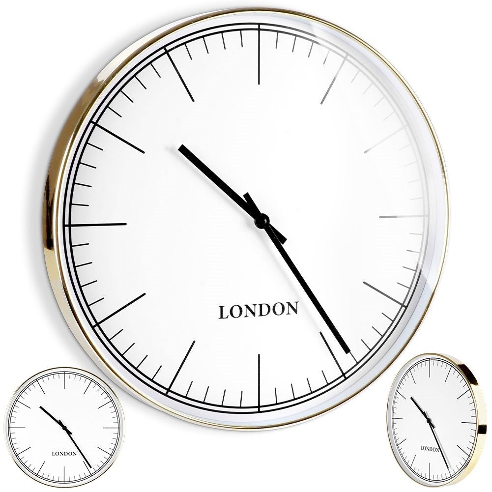 Classic wall clock 50 cm with white dial and black hands