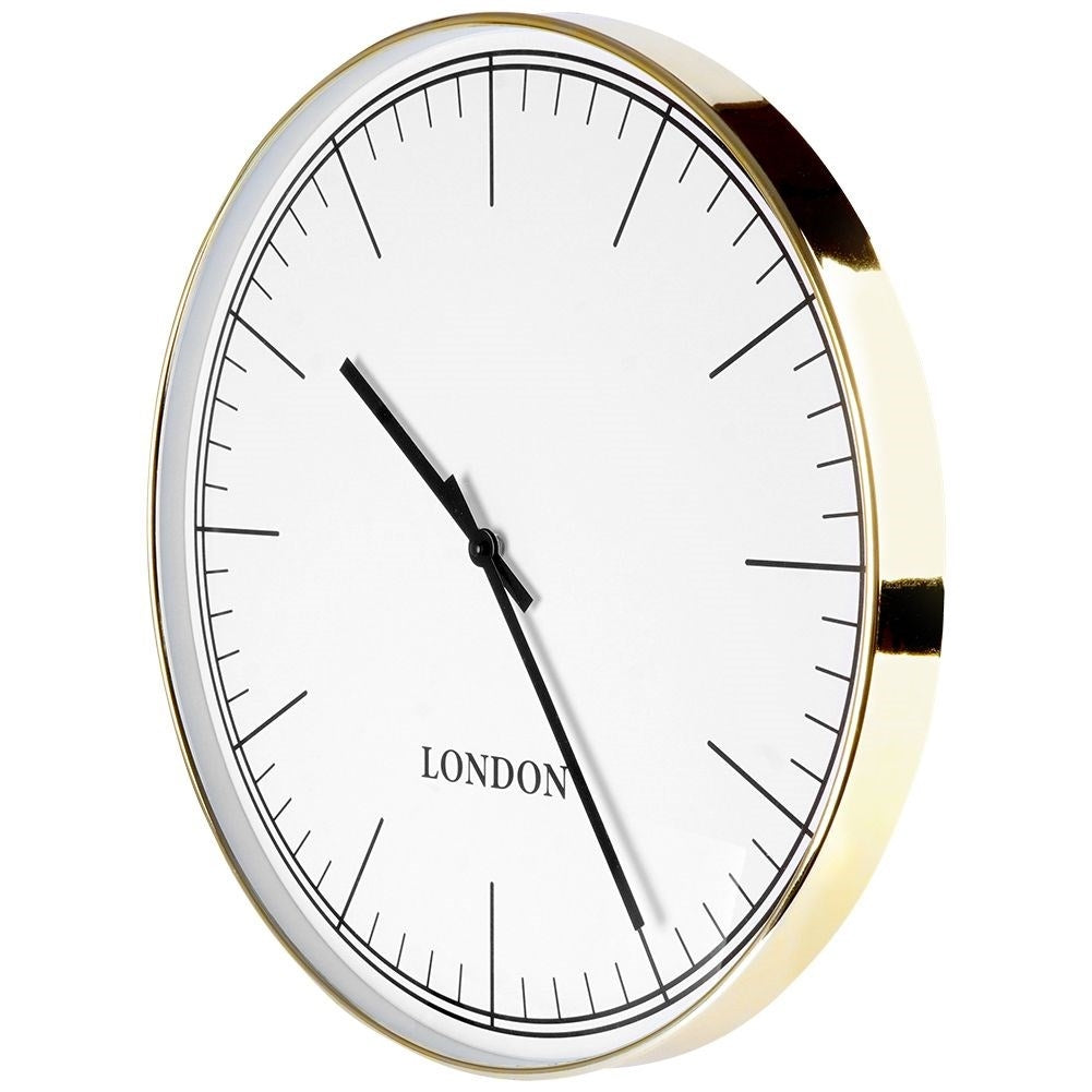 Classic wall clock 50 cm with white dial and black hands