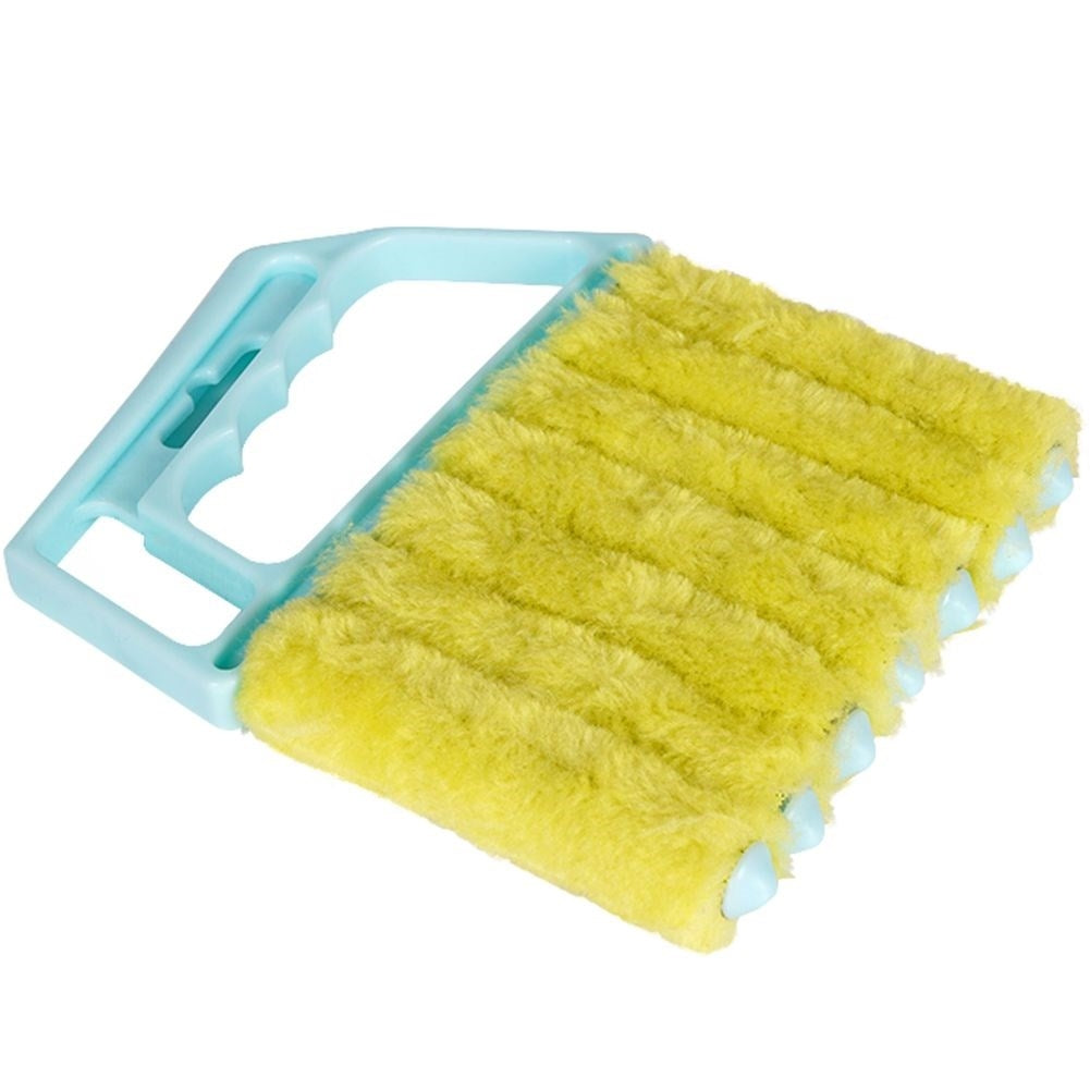 Cleaning brush for blinds with microfiber brush