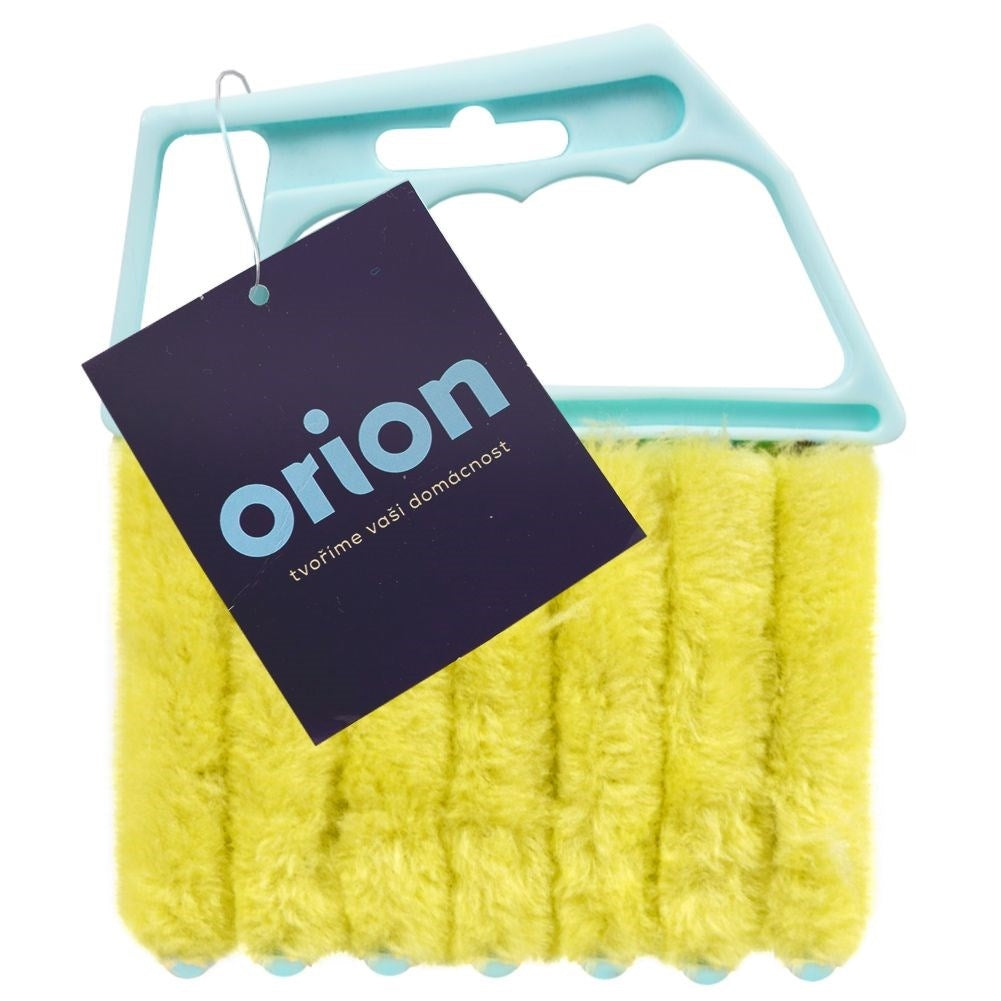 Cleaning brush for blinds with microfiber brush