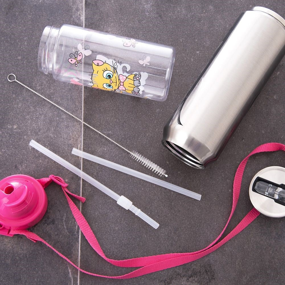 Cleaning brush for straws and spouts - reaches hard-to-reach areas