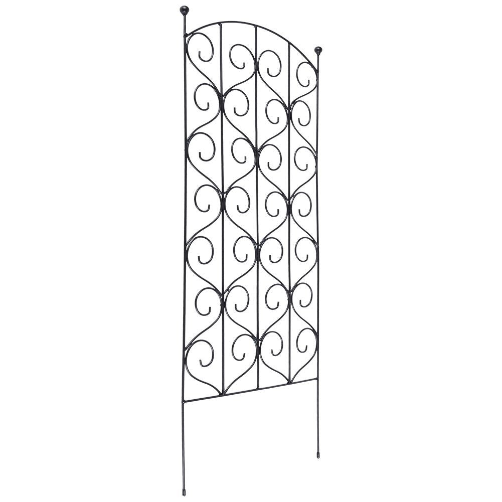 Climbing plant support in black metal for optimal cultivation