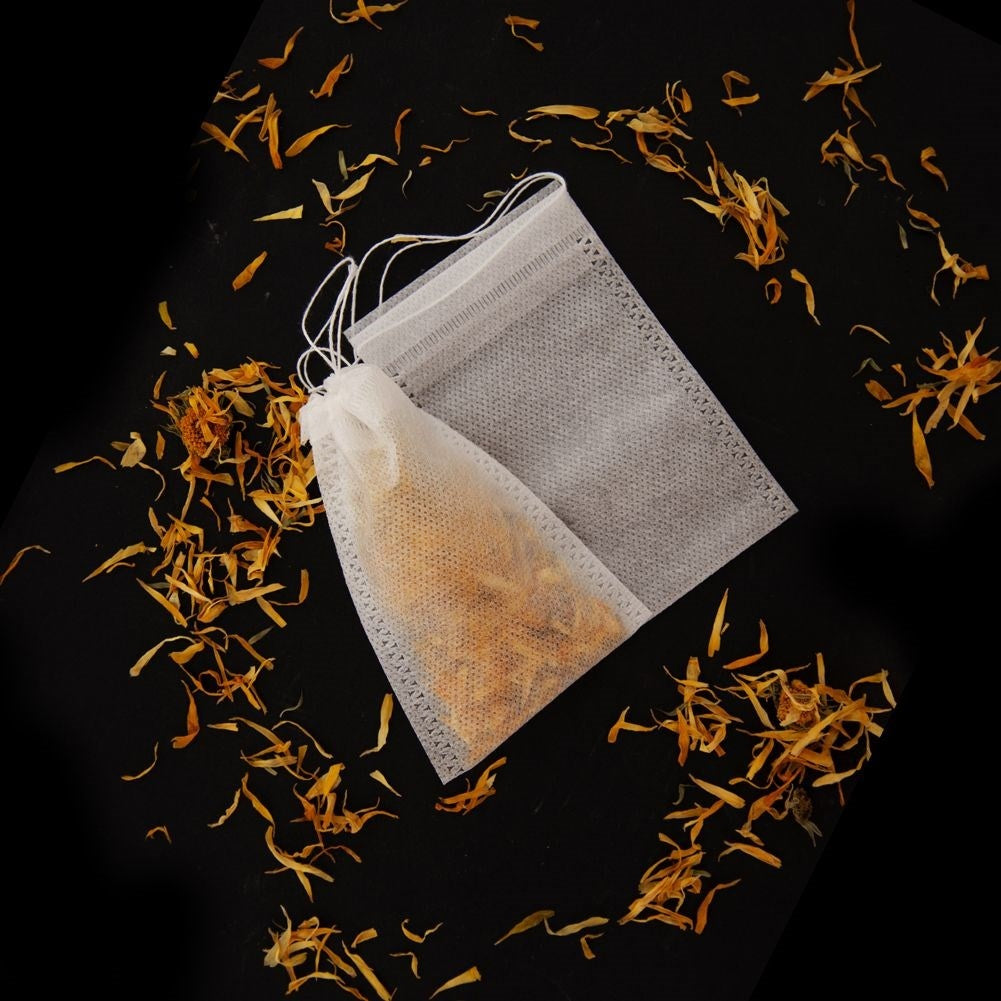 Cloth bags for tea, herbs & coffee - 50 in a dispenser box