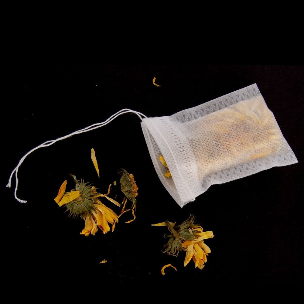 Cloth bags for tea, herbs & coffee - 50 in a dispenser box