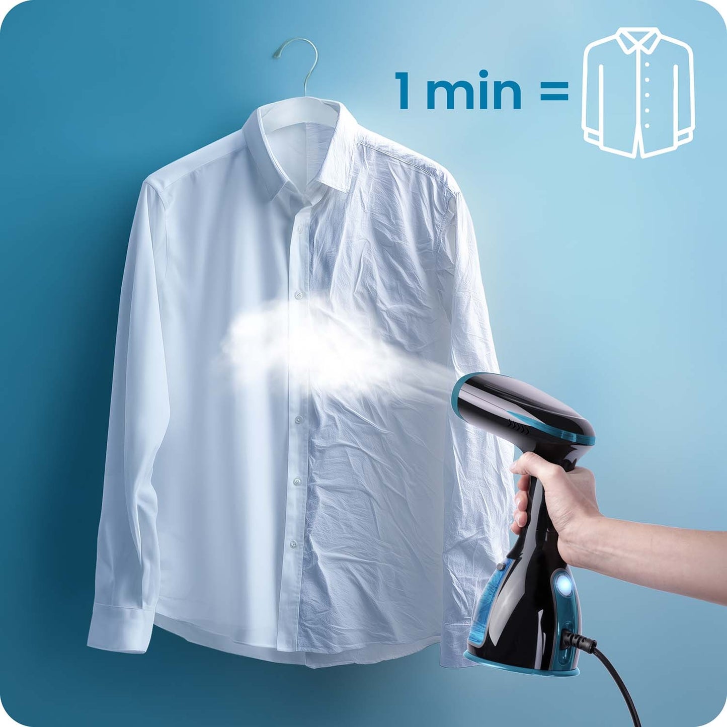 Clothes Steamer 1500W – Handheld Fabric Wrinkle Remover