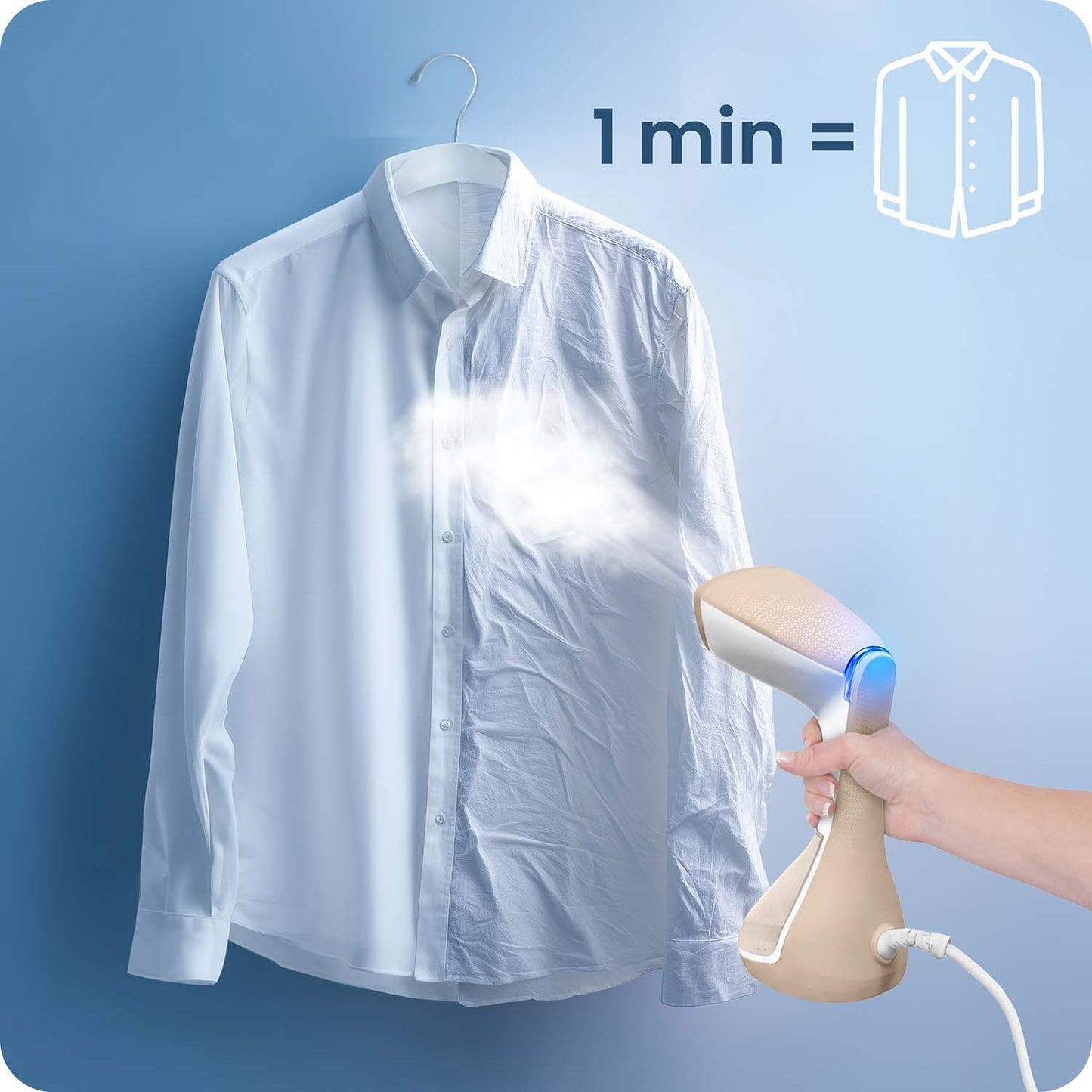 Clothes Steamer 1600W, 230ml Tank, 26g/min Steam Output