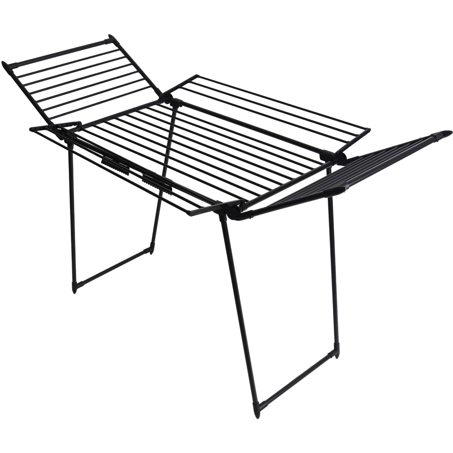 Clothes drying rack, standing, balcony, 25 meters, black