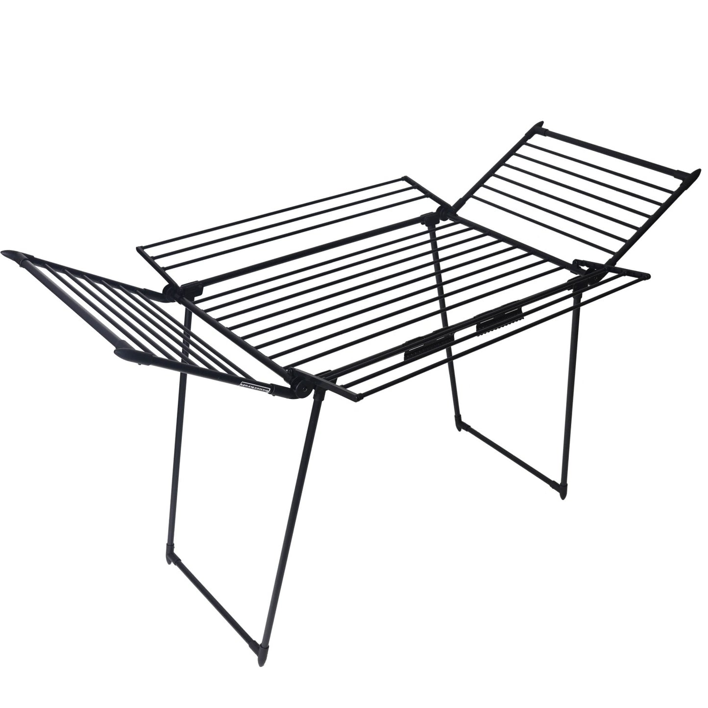 Clothes drying rack, standing, balcony, 25 meters, black