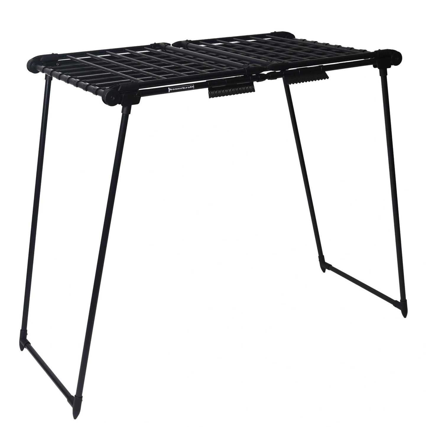 Clothes drying rack, standing, extendable, for balcony, 27 meters, black