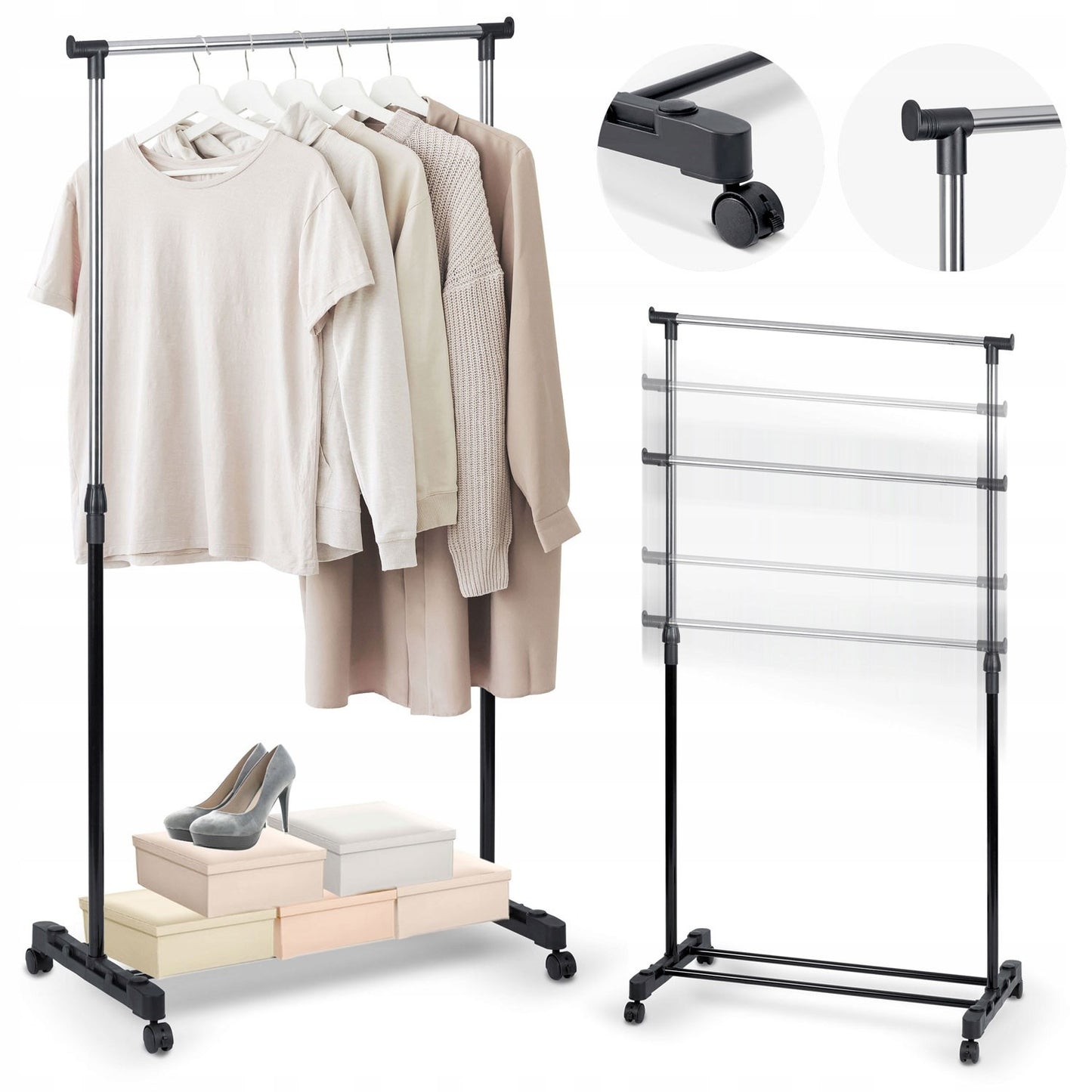 Clothes hanger Massido 686000 Black-Silver