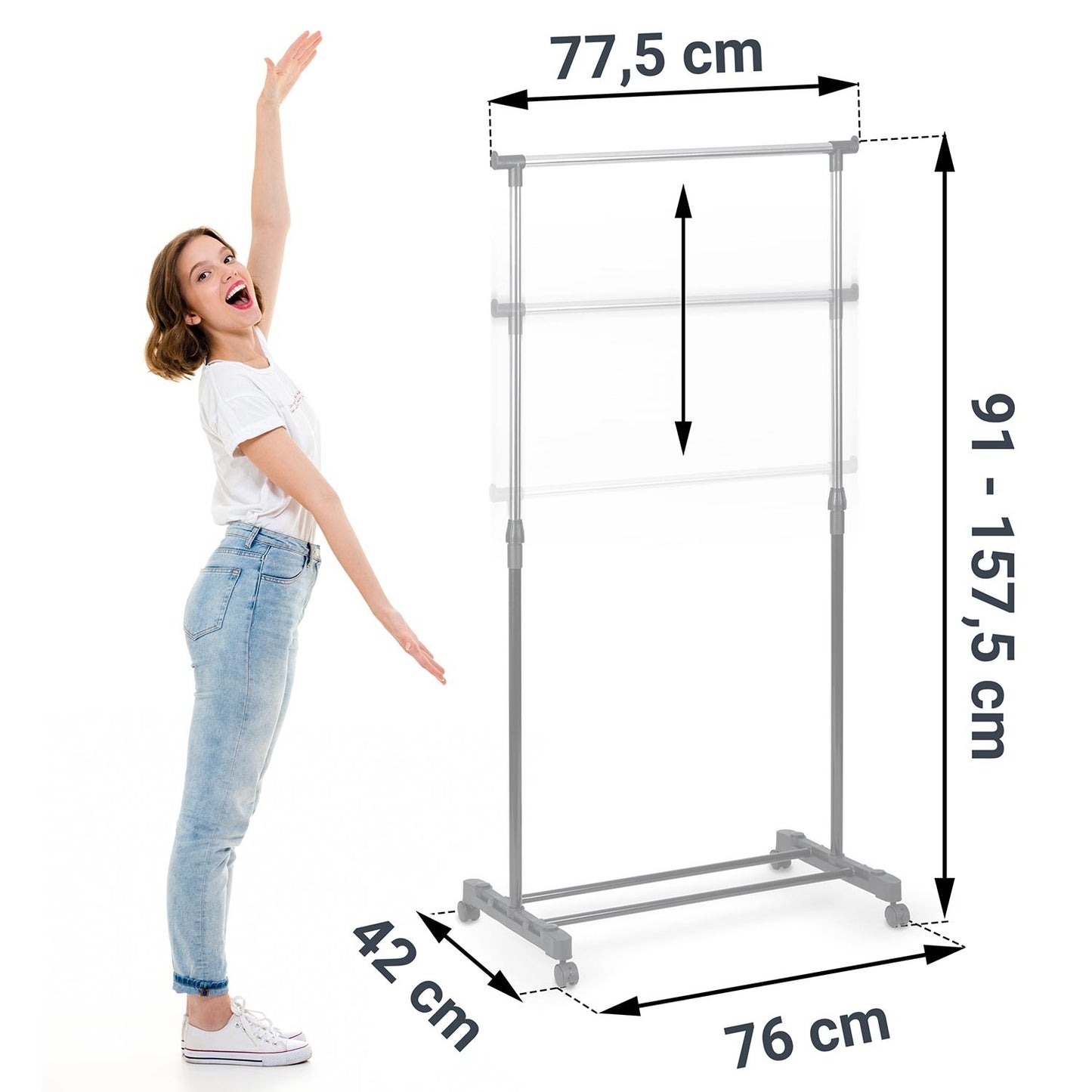 Clothes hanger Massido 686000 Black-Silver
