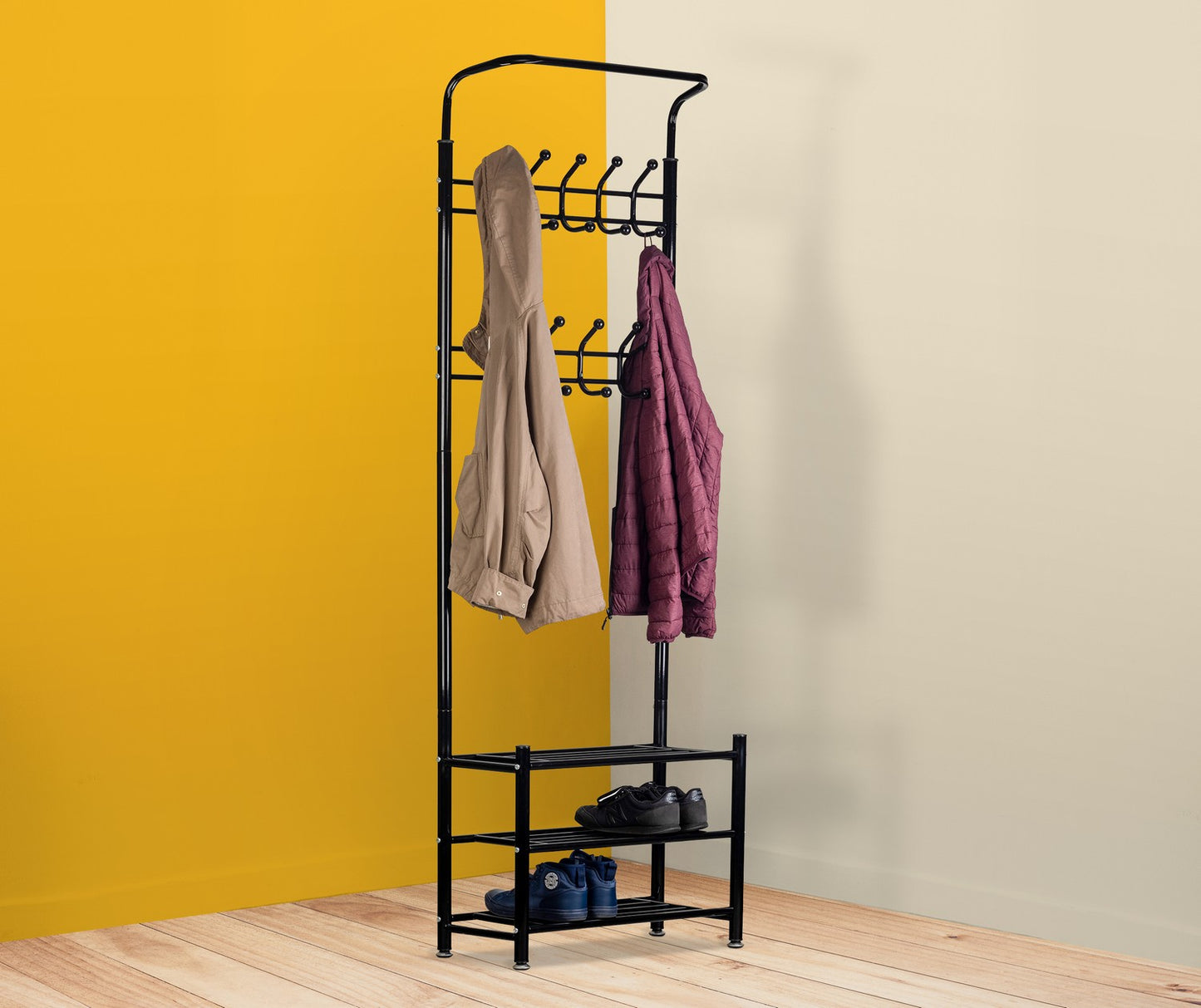 Clothes hanger + cabinet, shelf, shoe shelf ModernHome
