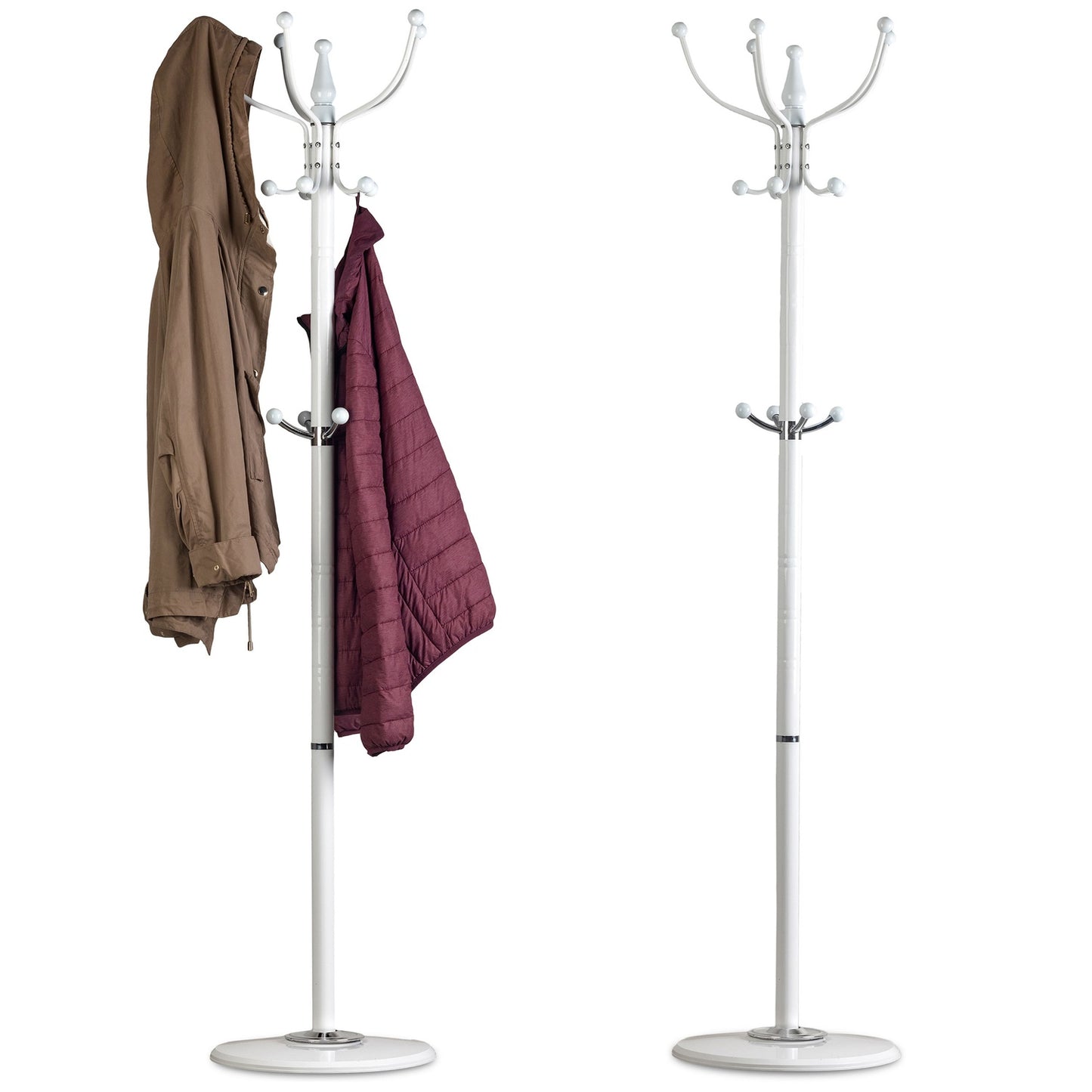 Clothes hanger clothing stand stable base white