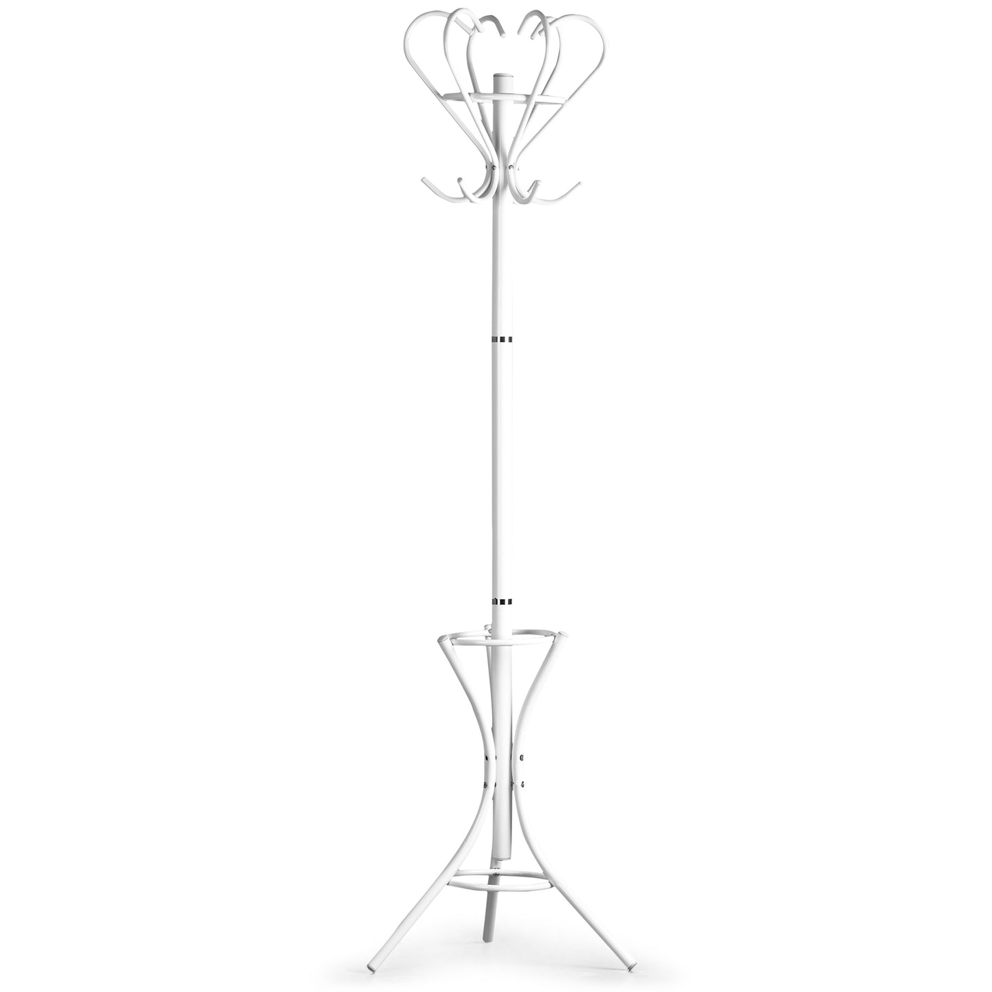 Clothes hanger with black umbrella holder