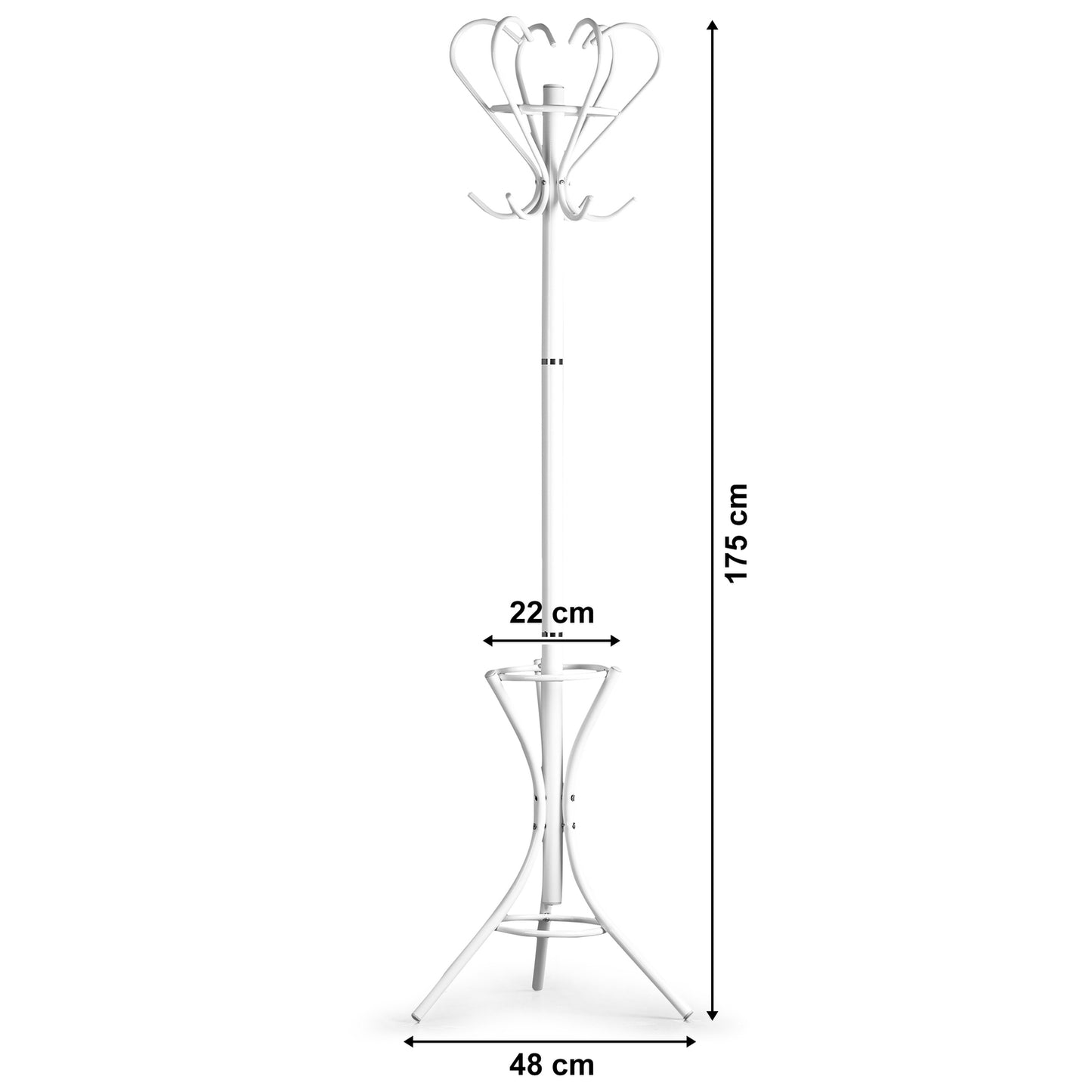 Clothes hanger with black umbrella holder