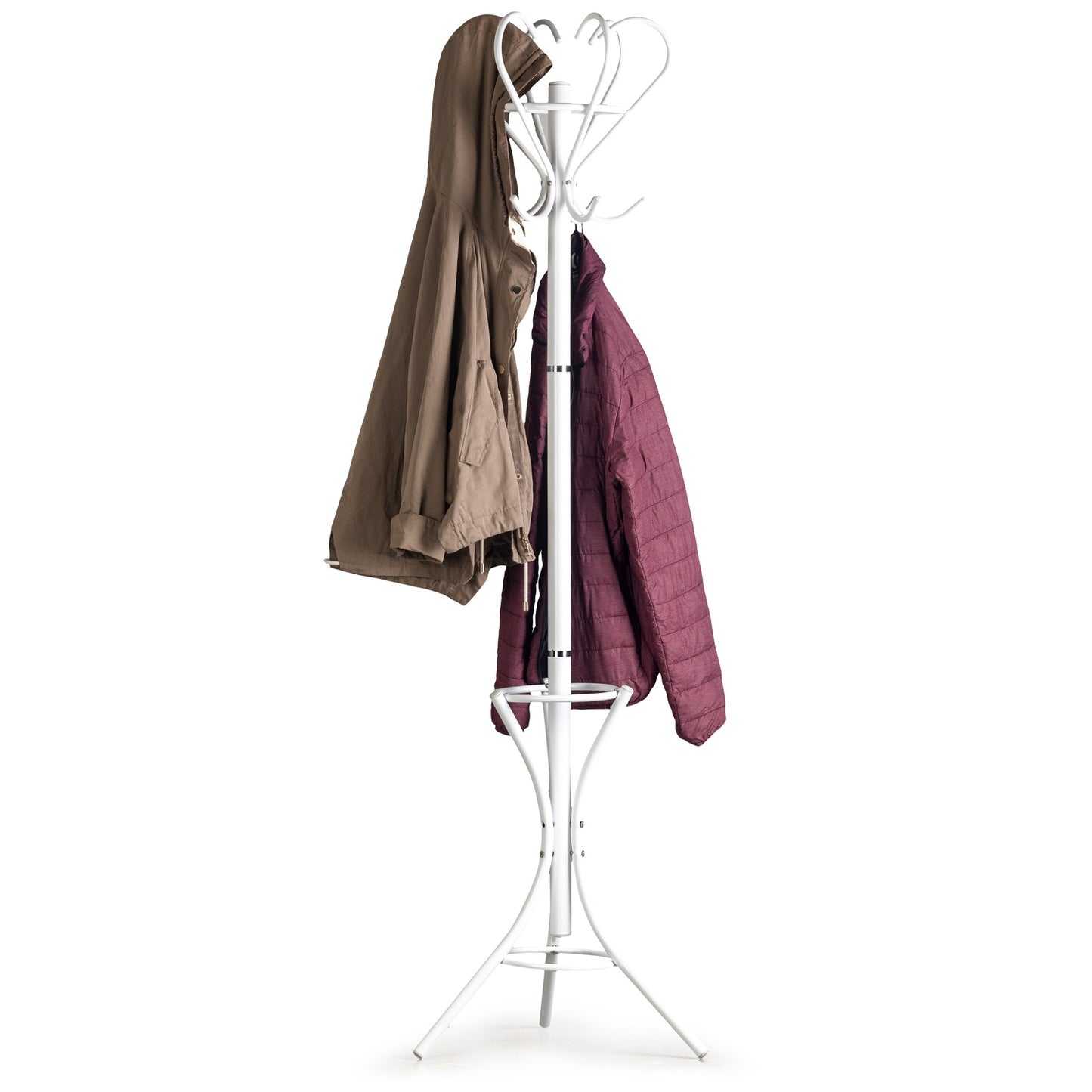 Clothes hanger with black umbrella holder