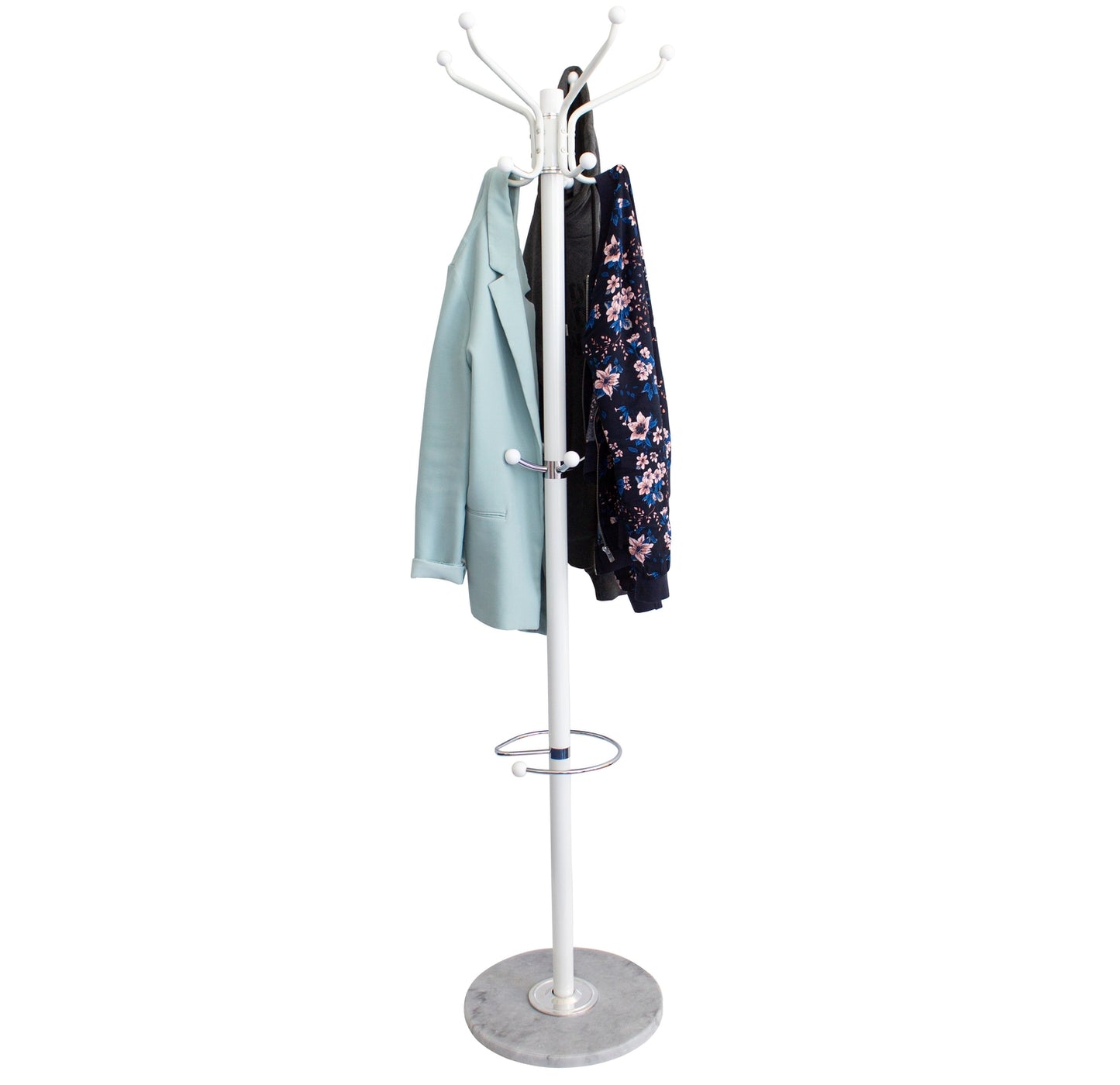 Clothes rack, clothes, umbrellas, marble white ModernHome