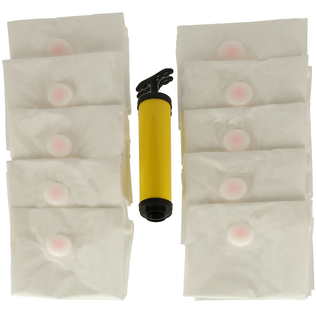 Clothes vacuum bags 50x70cm set of 10 pieces + pump