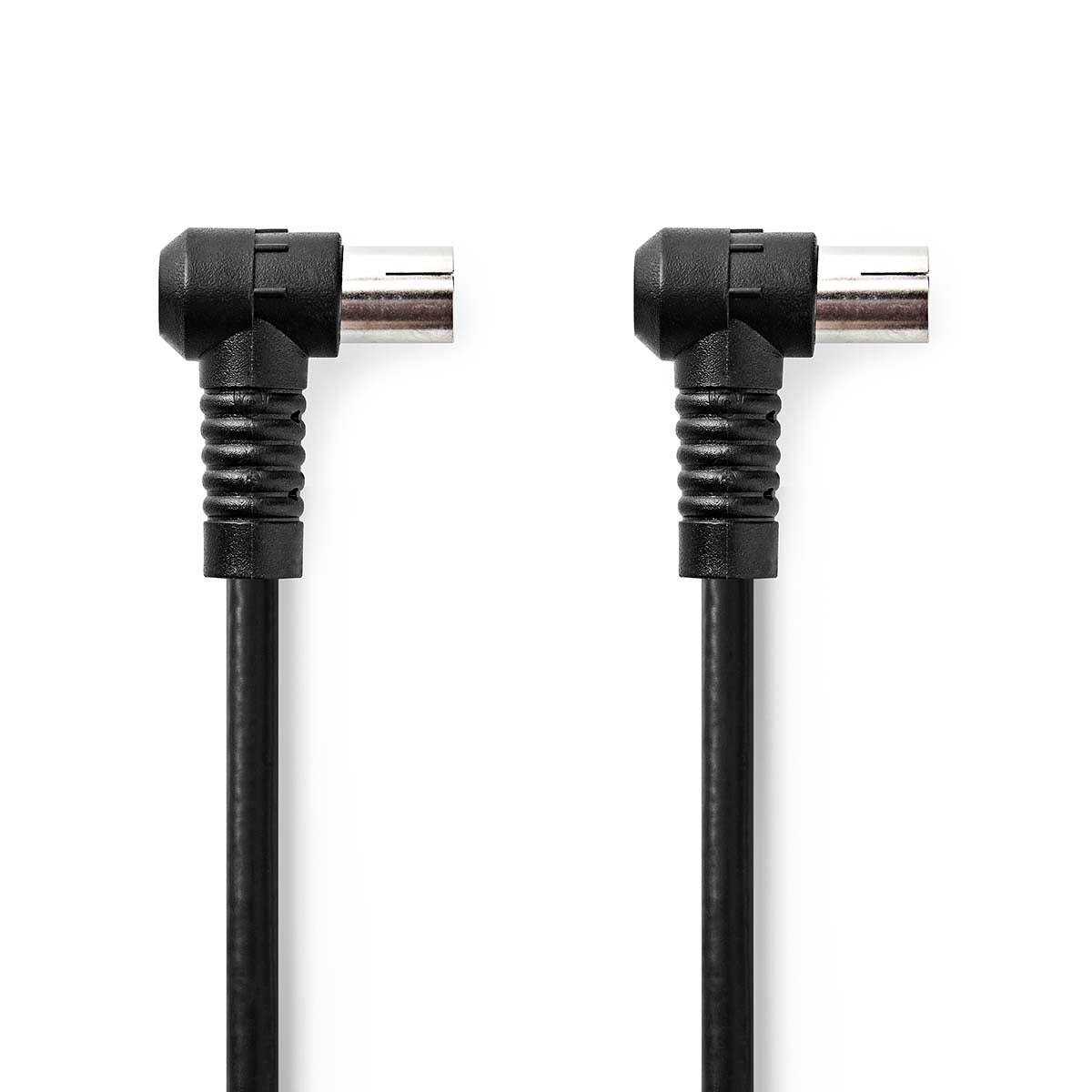 Coaxial cable | IEC (Coax) Male | IEC (Coax) Female | Nickel Plated | 120 dB| 75 Ohm | Four Protections | 1.50 m | Round | PVC | Black | Label